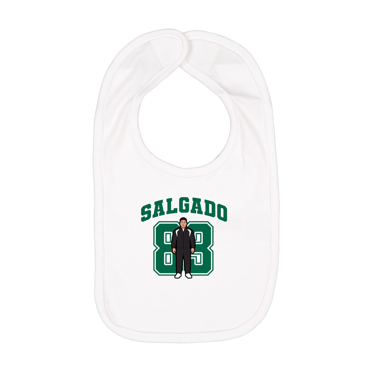 Infant Bib — Number in White