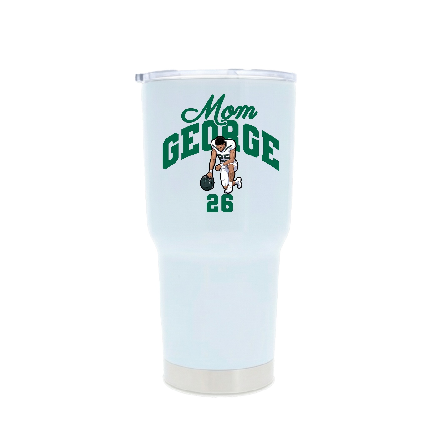 30oz Stainless Steel Tumbler — Mothers Day Arch in White
