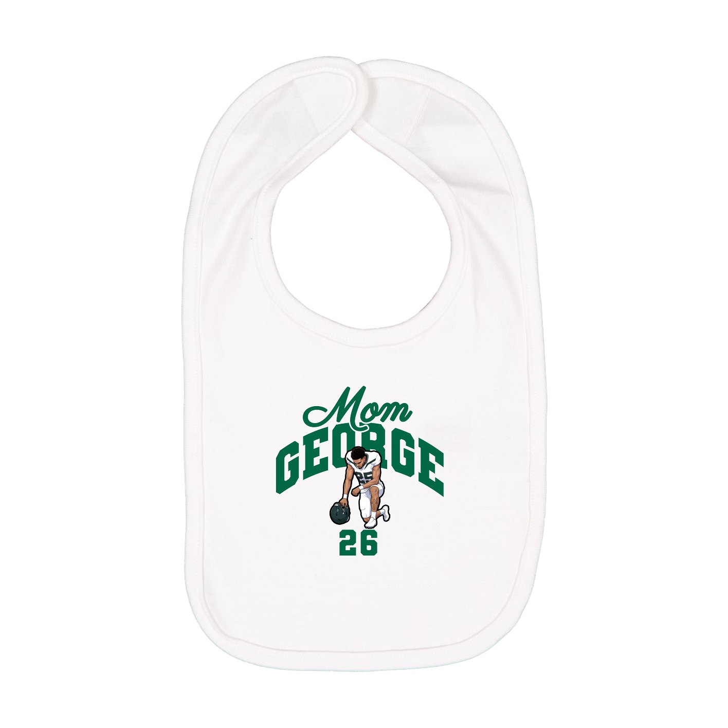 Infant Bib — Mothers Day Arch in White