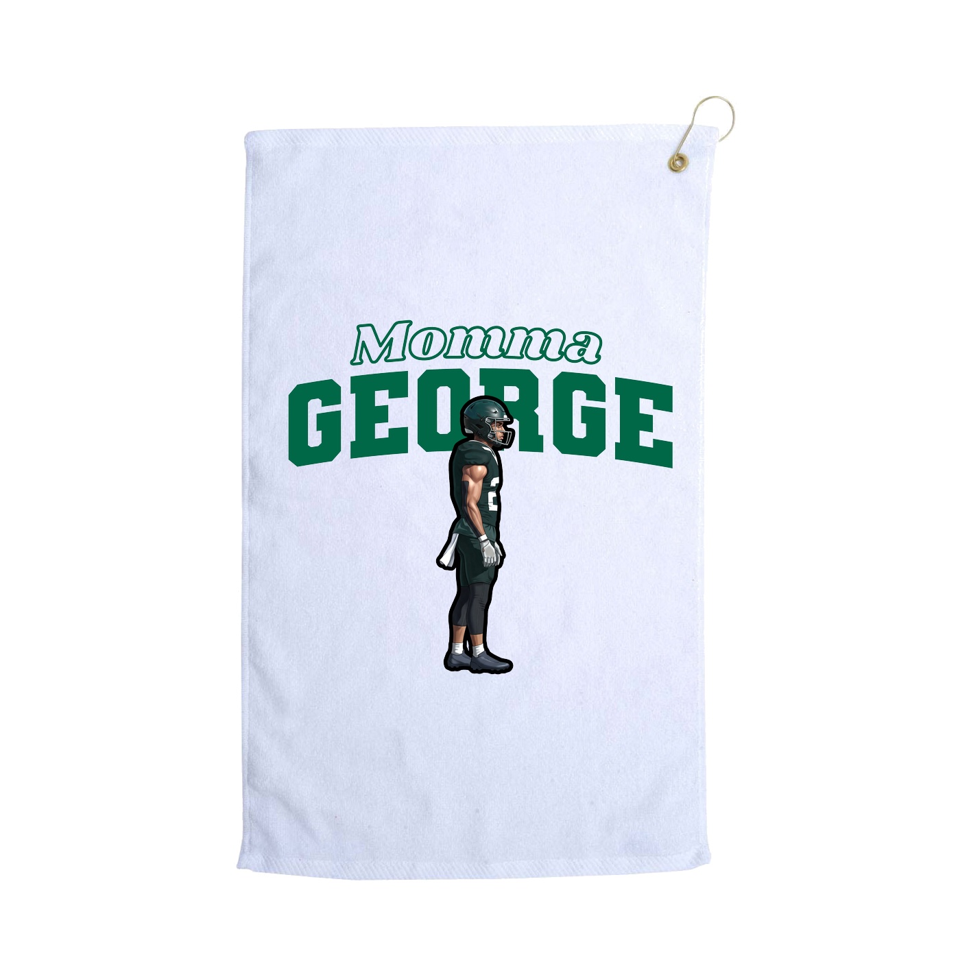 Golf Towel — Mothers Day Block in White