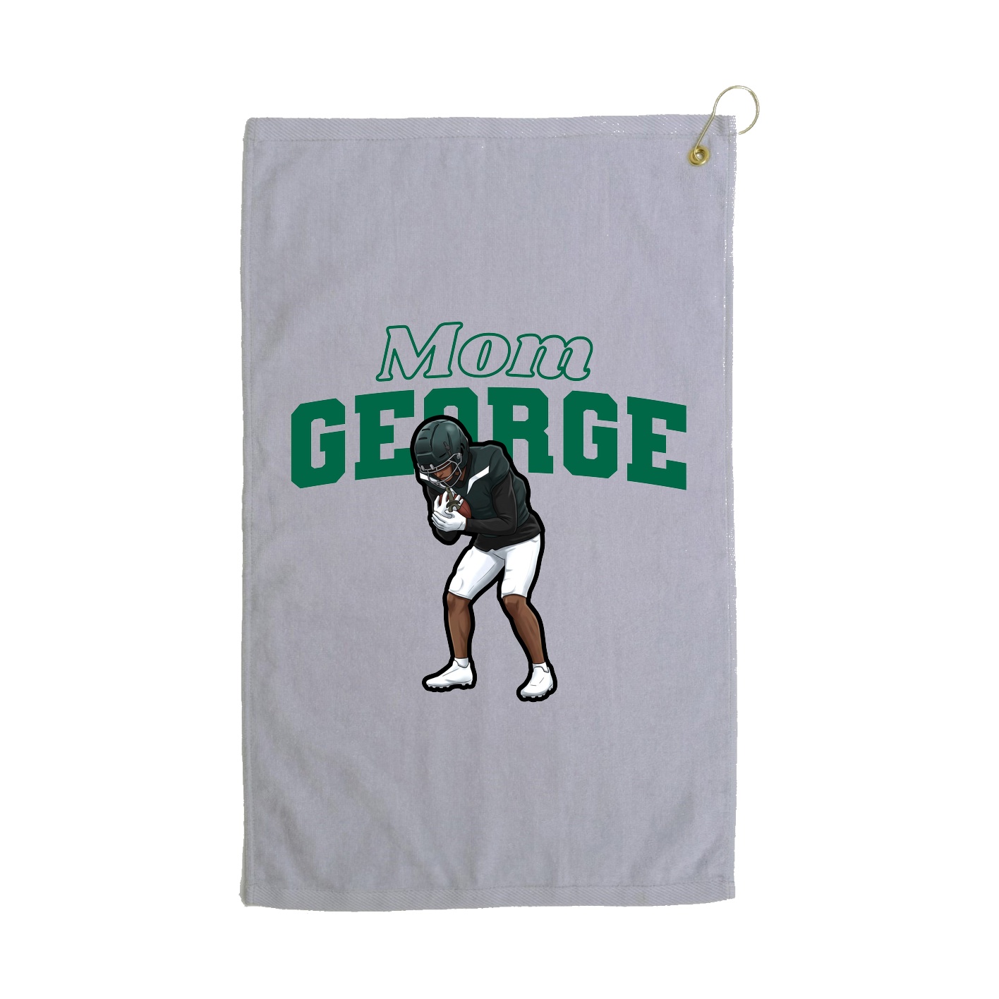 Golf Towel — Mothers Day Block in Grey