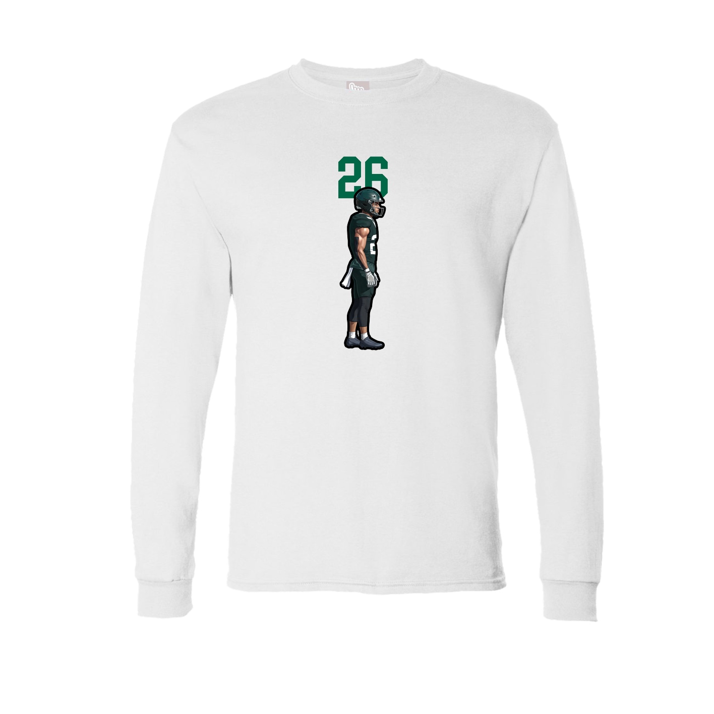Long Sleeve Tee — Number Top in White
