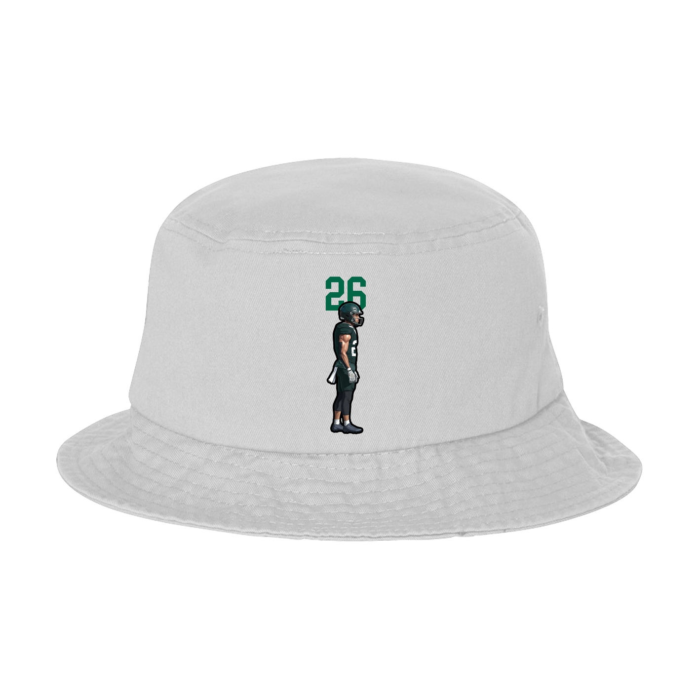 Bucket Cap — Number Top in White