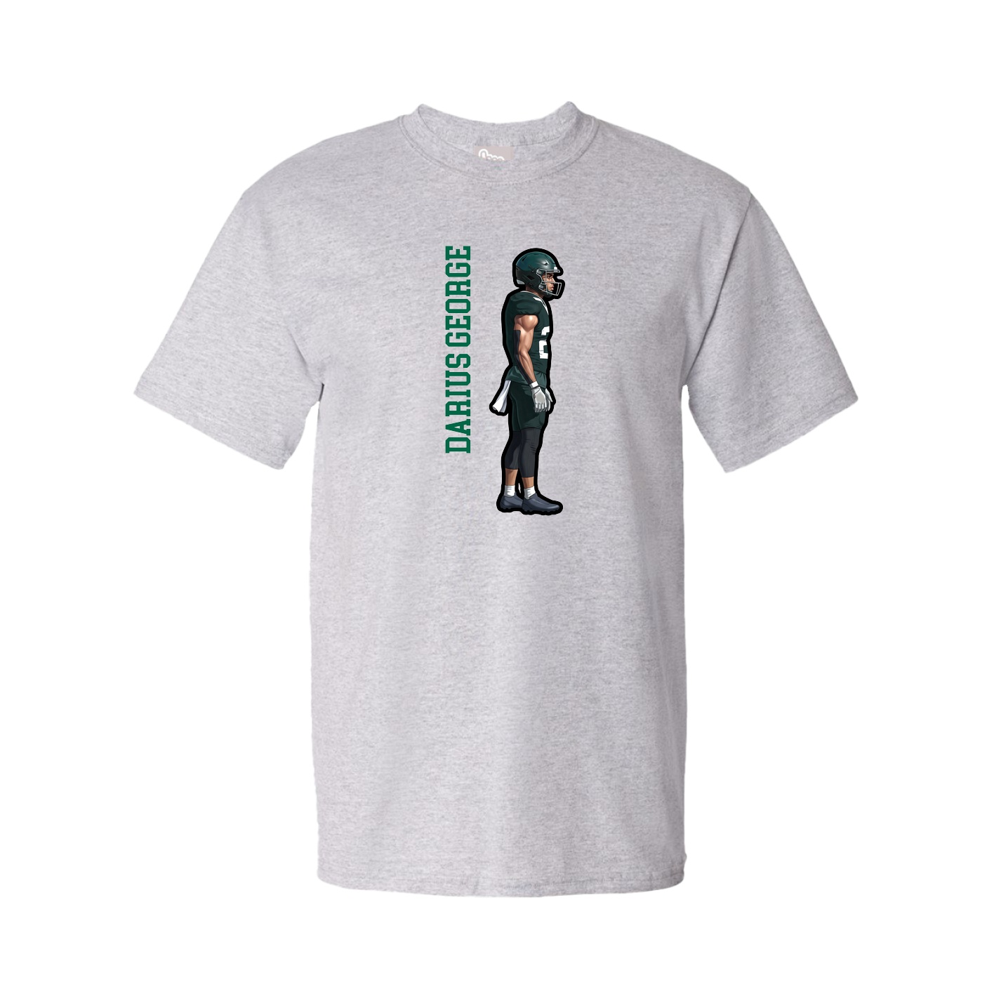 Youth Tee — Name Vertical in Grey
