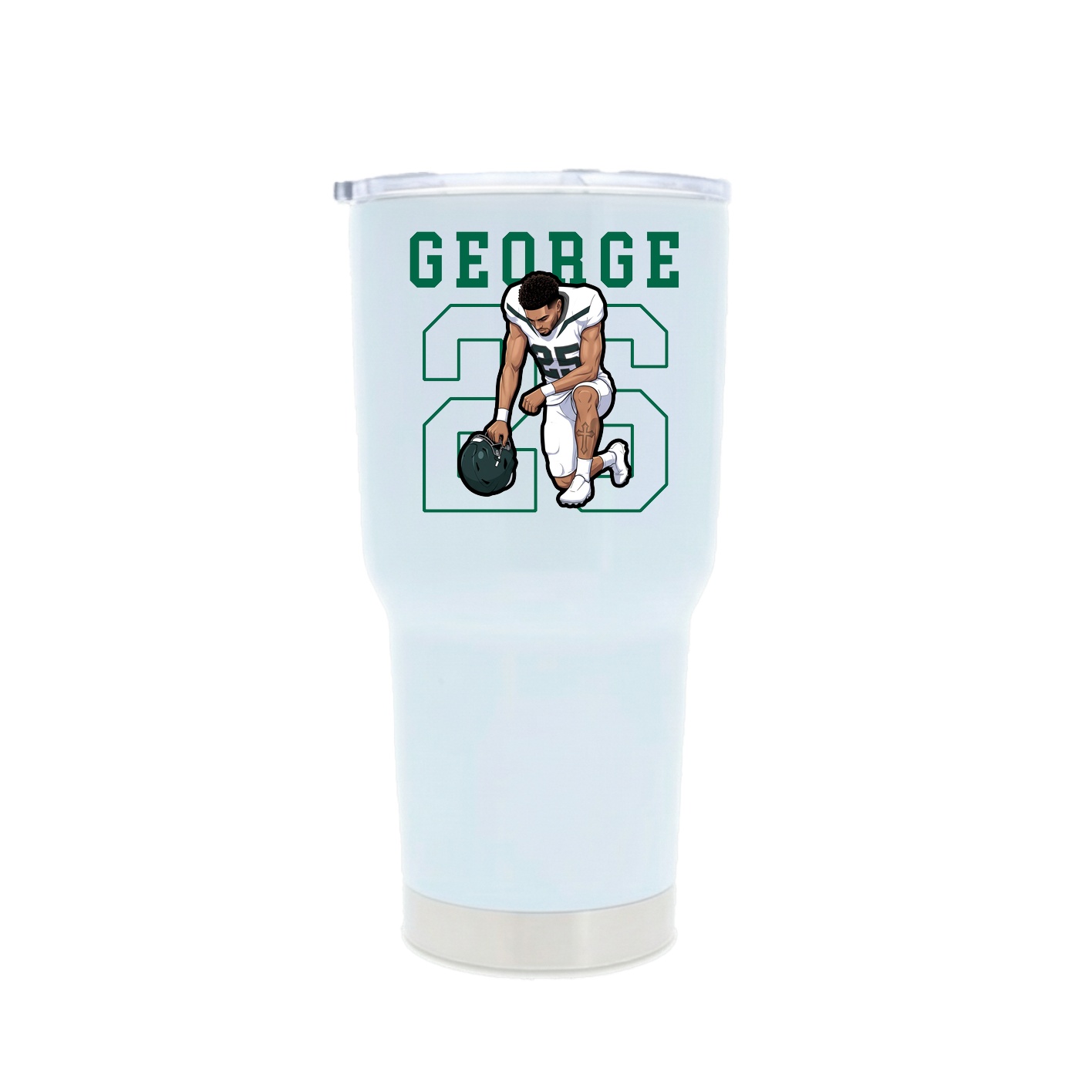 30oz Stainless Steel Tumbler — Shirsey in White