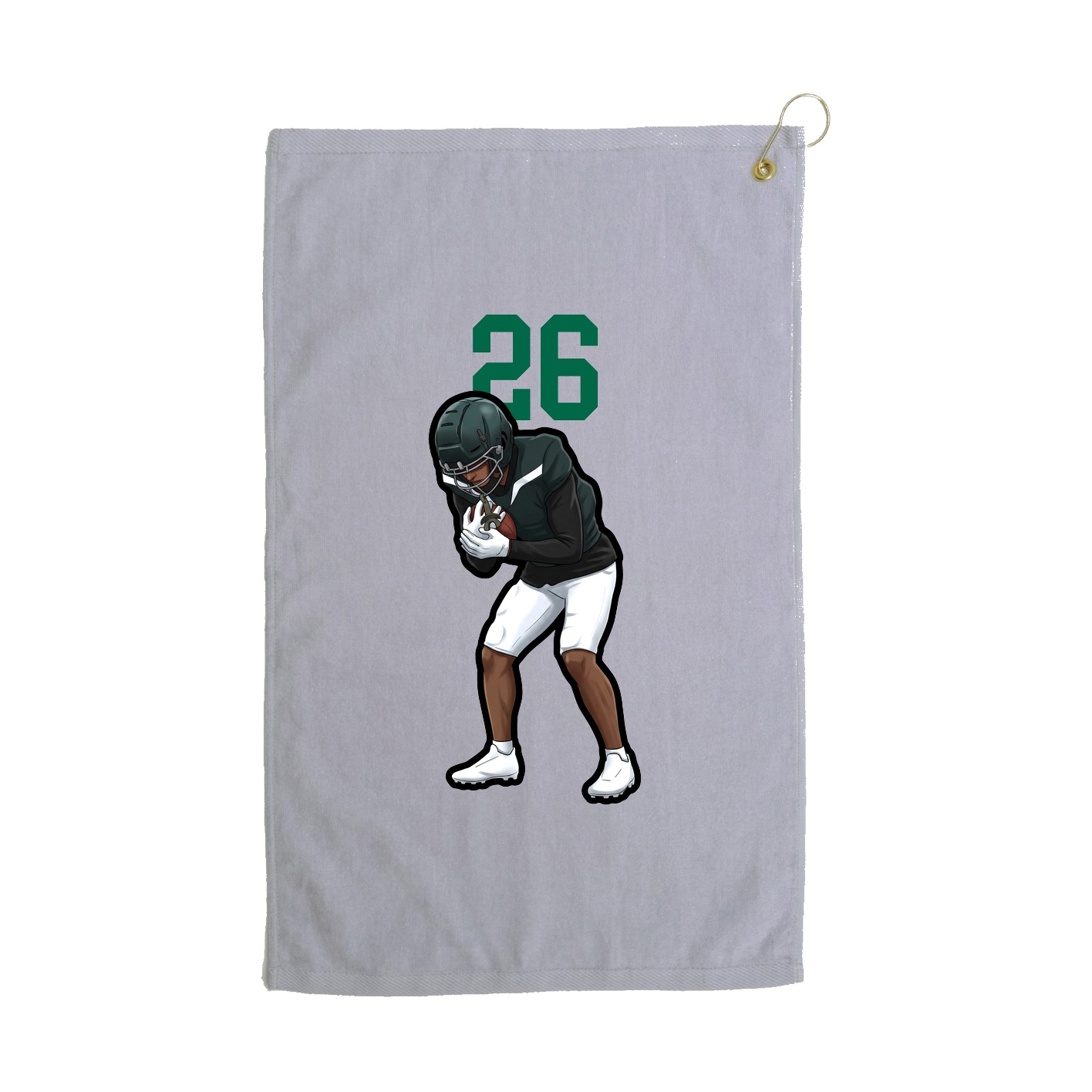 Golf Towel — Number Top in Grey