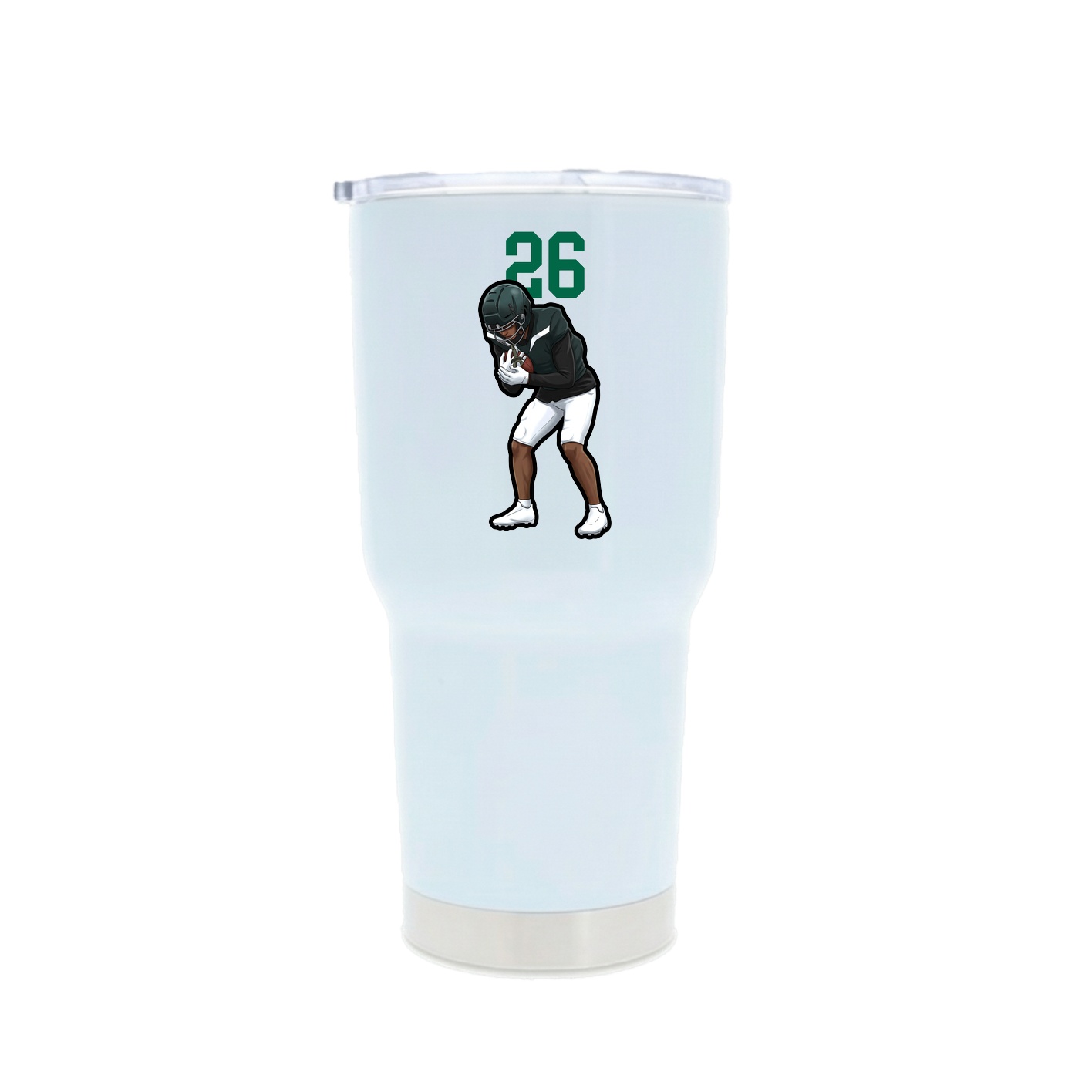 30oz Stainless Steel Tumbler — Number Top in White
