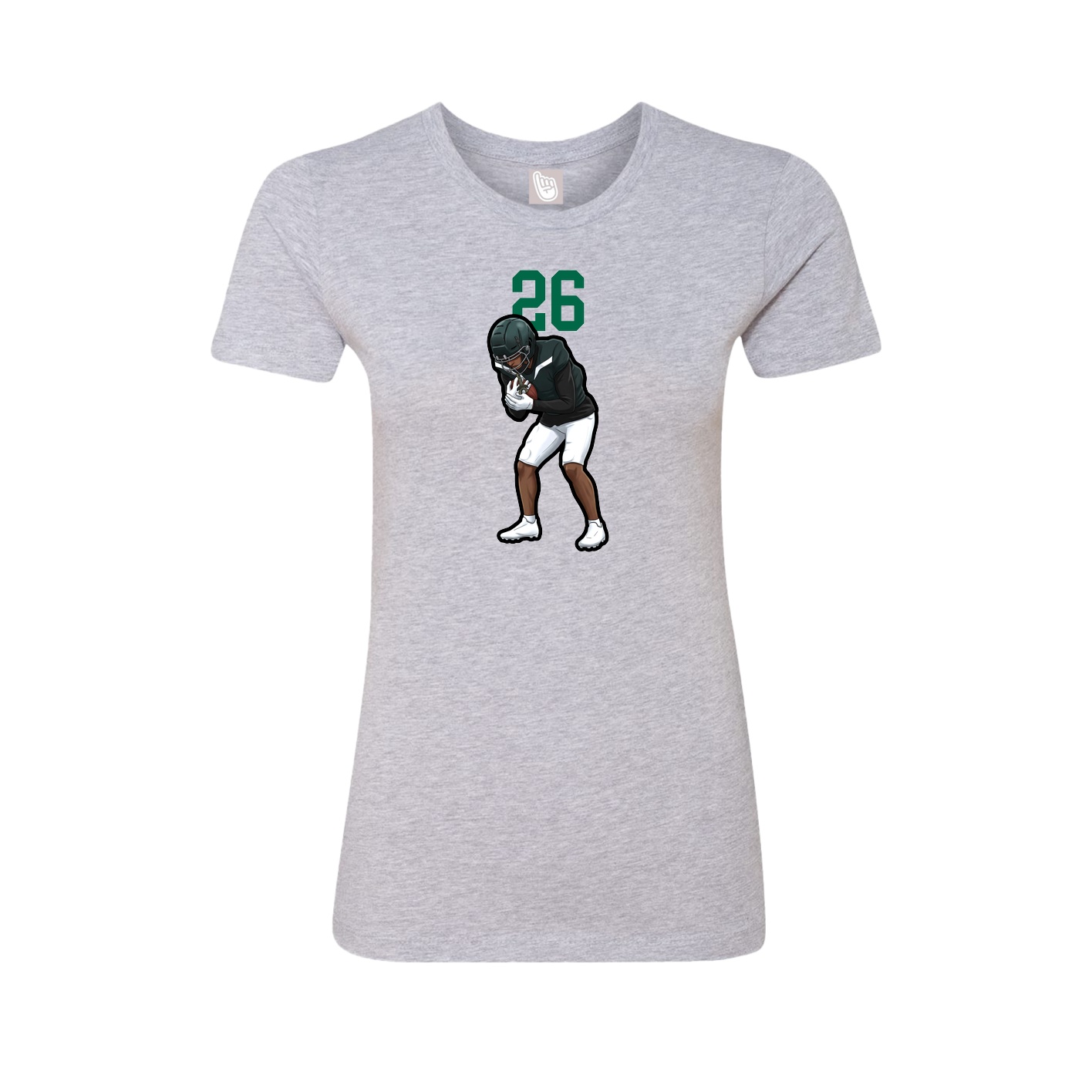 Fitted Women's Tee — Number Top in Grey