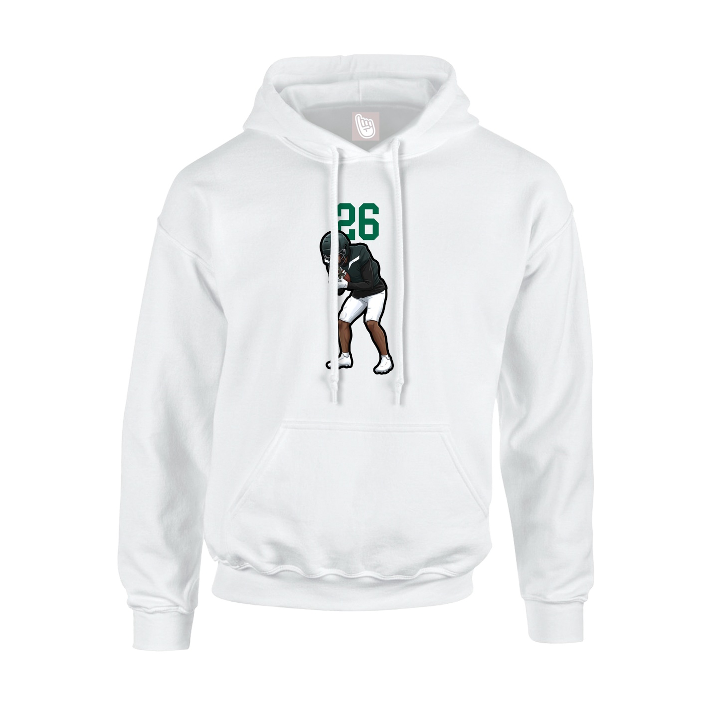 Hoodie — Number Top in White