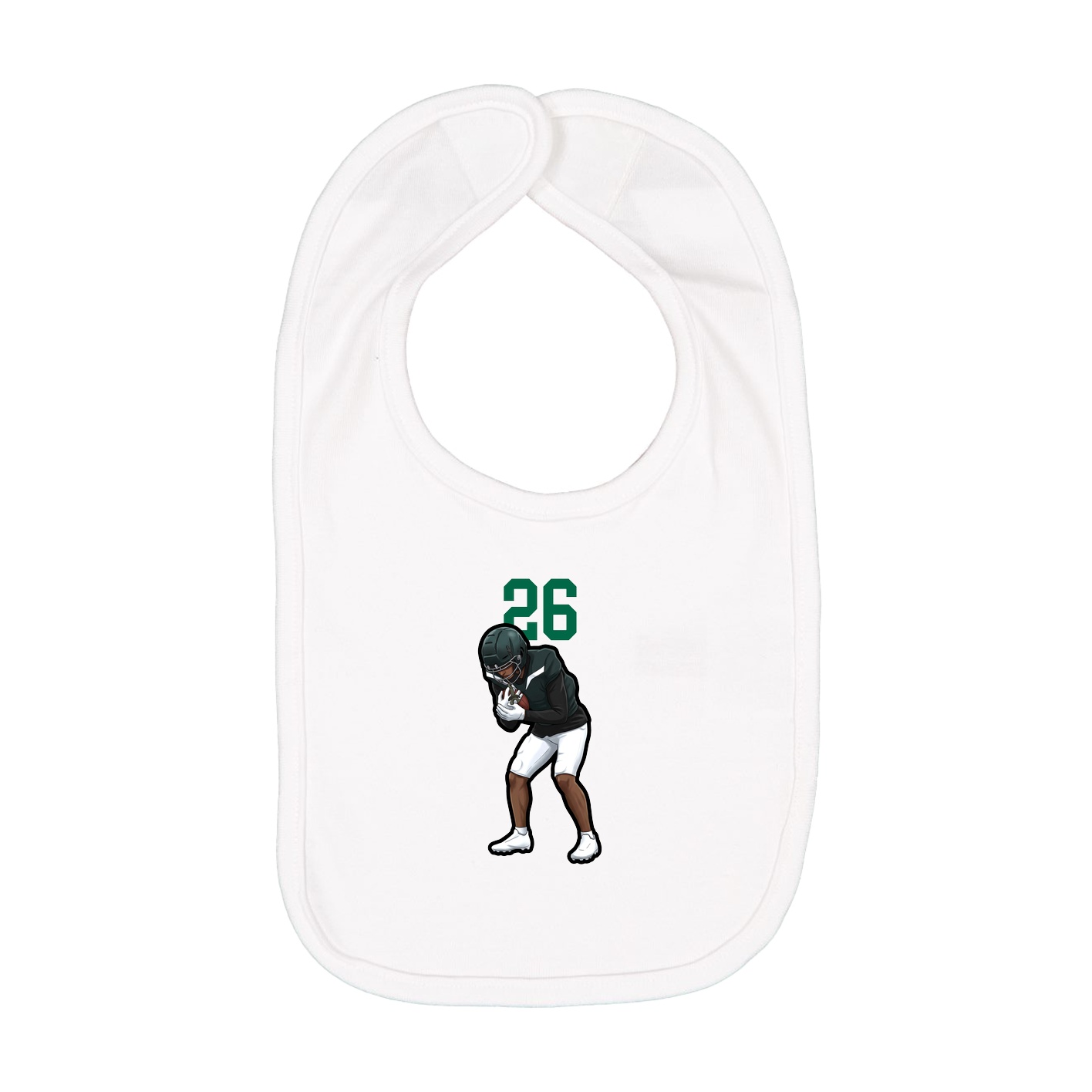 Infant Bib — Number Top in White