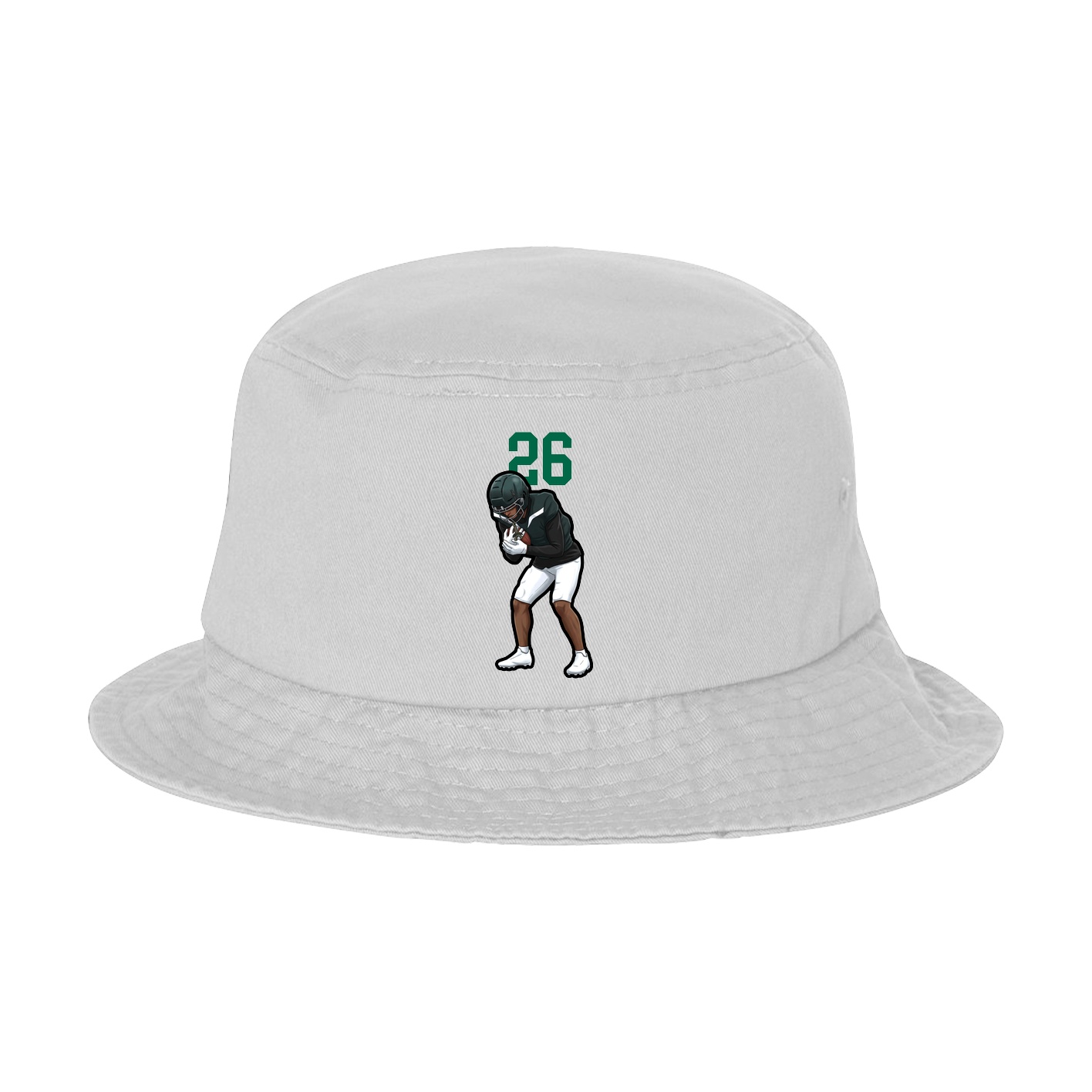 Bucket Cap — Number Top in White