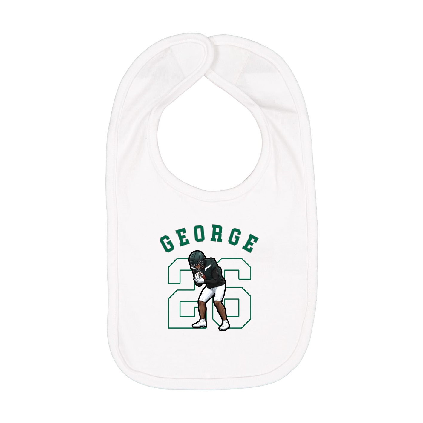 Infant Bib — Shirsey Arch in White