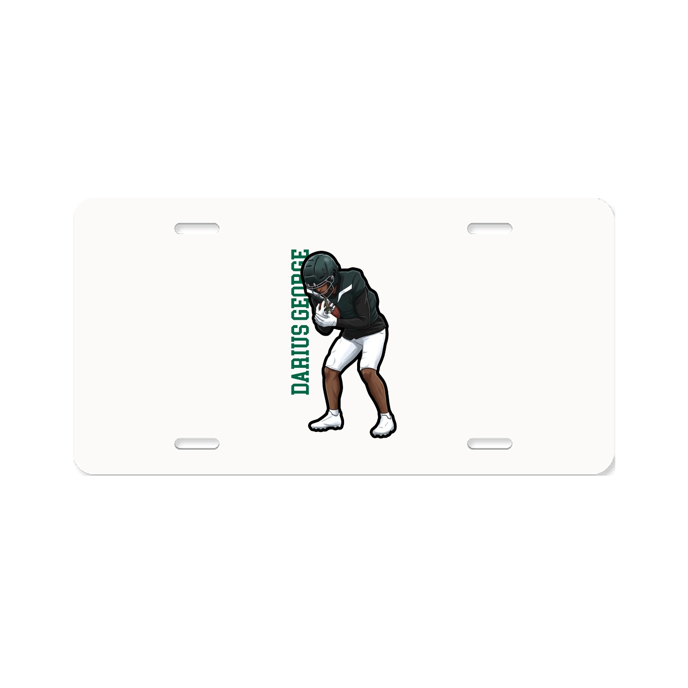 License Plate — Name Vertical in Classic