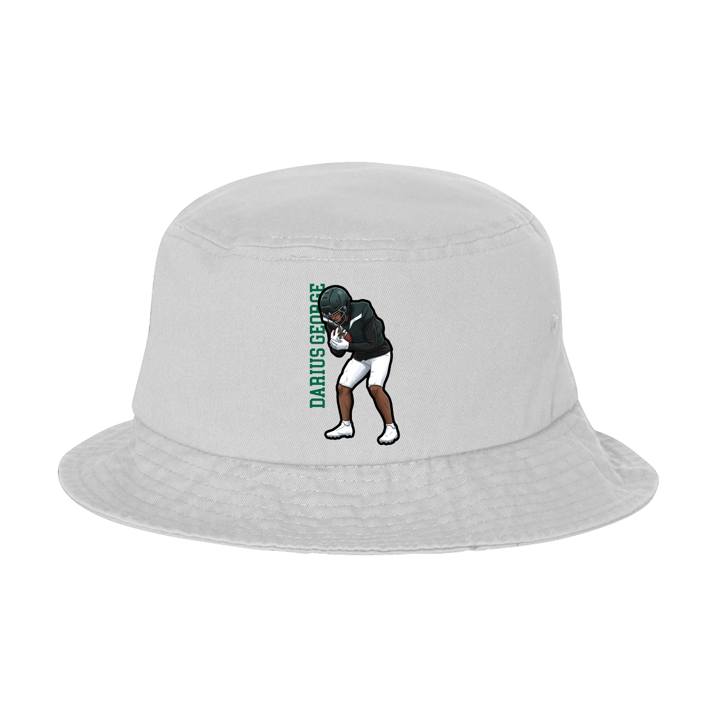 Bucket Cap — Name Vertical in White