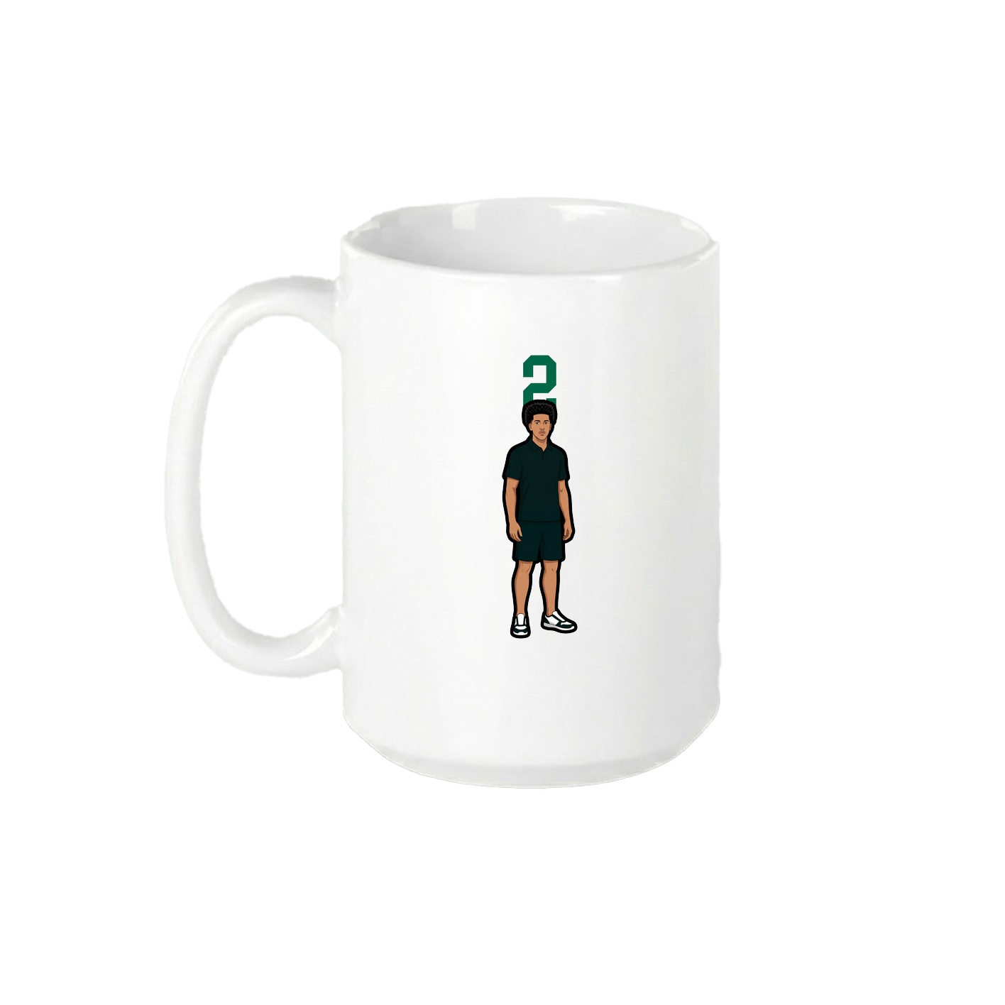 15oz Coffee Mug — Number Top in White