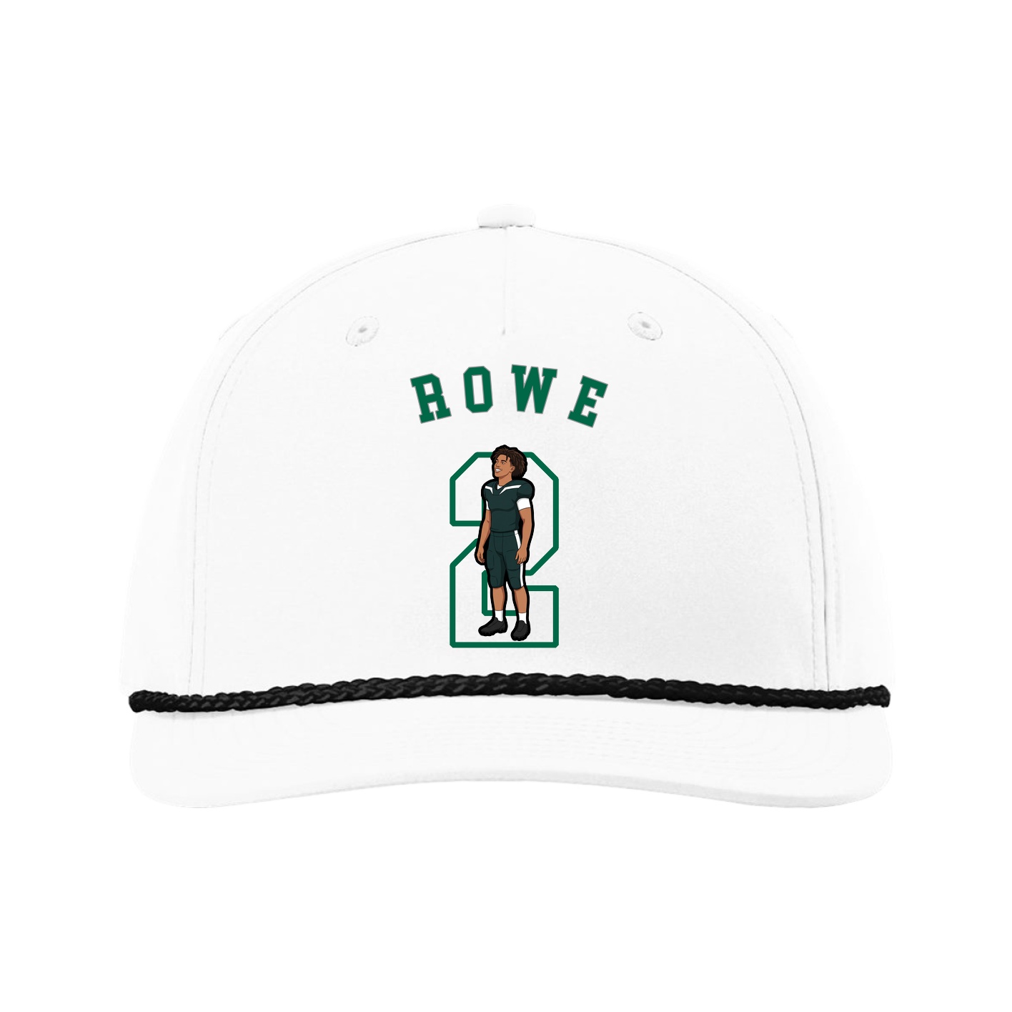 Five-Panel Classic Rope Cap — Shirsey Arch in White