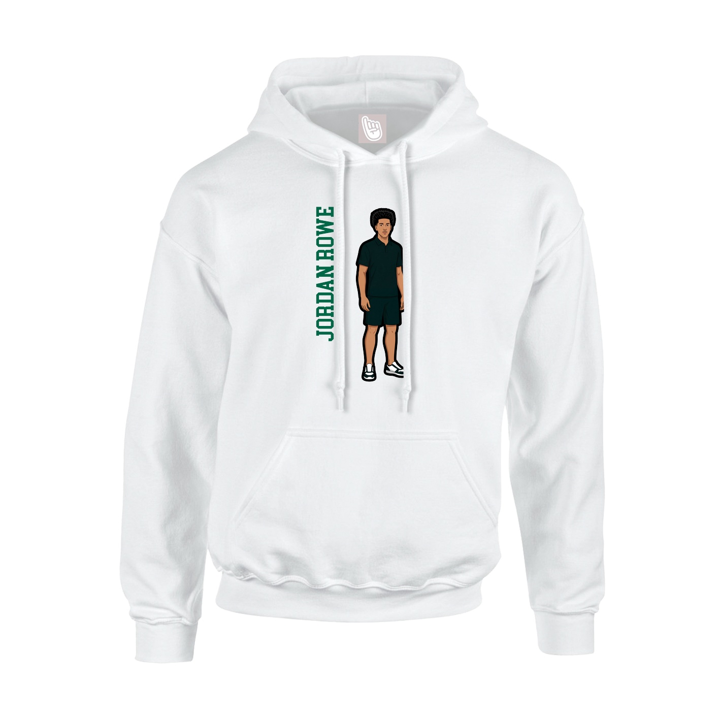 Hoodie — Name Vertical in White
