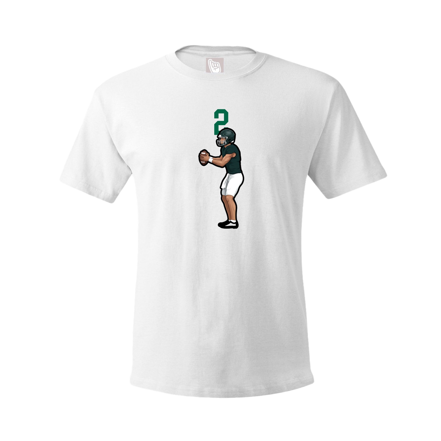 Youth Tee — Number Top in White