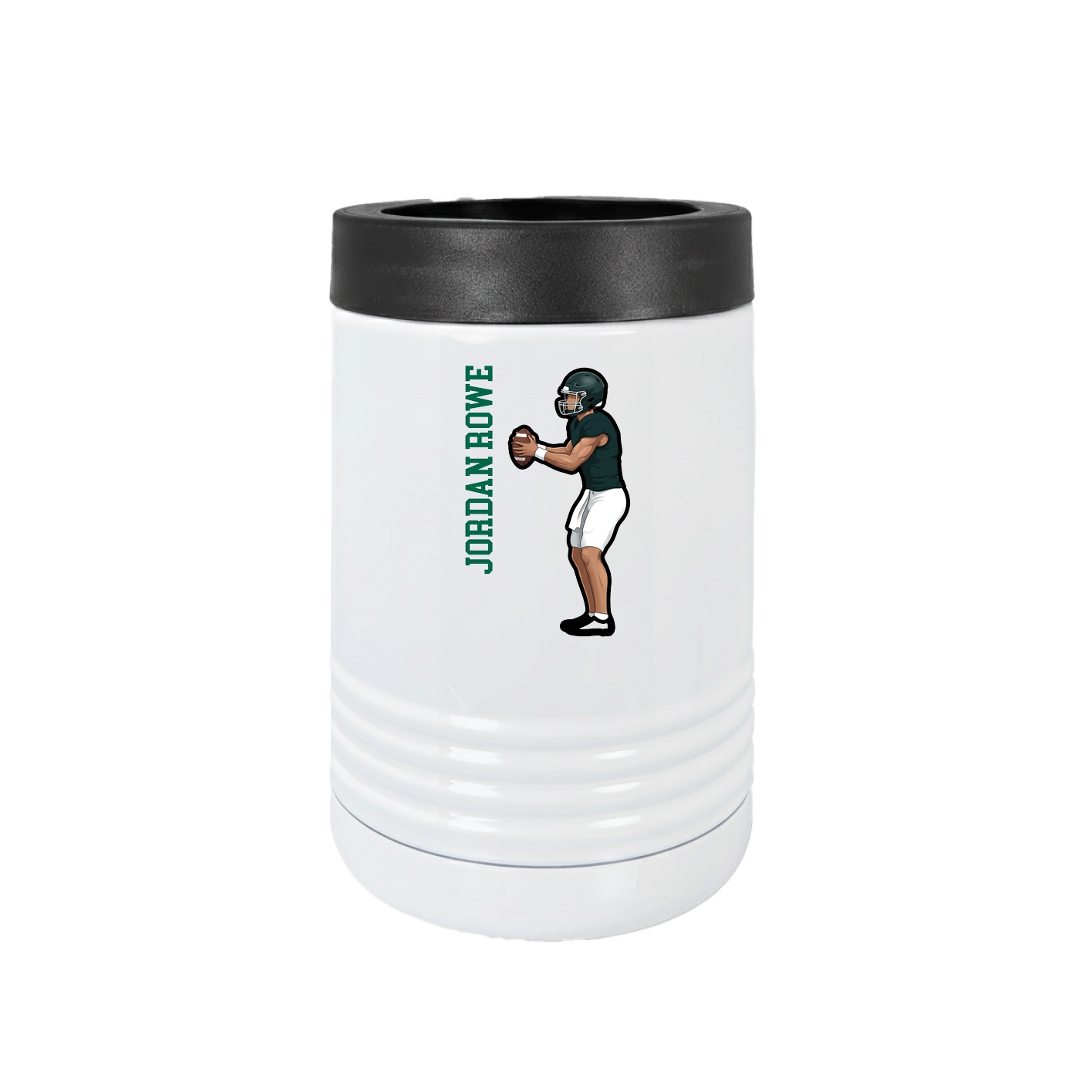Beverage Holder — Name Vertical in White