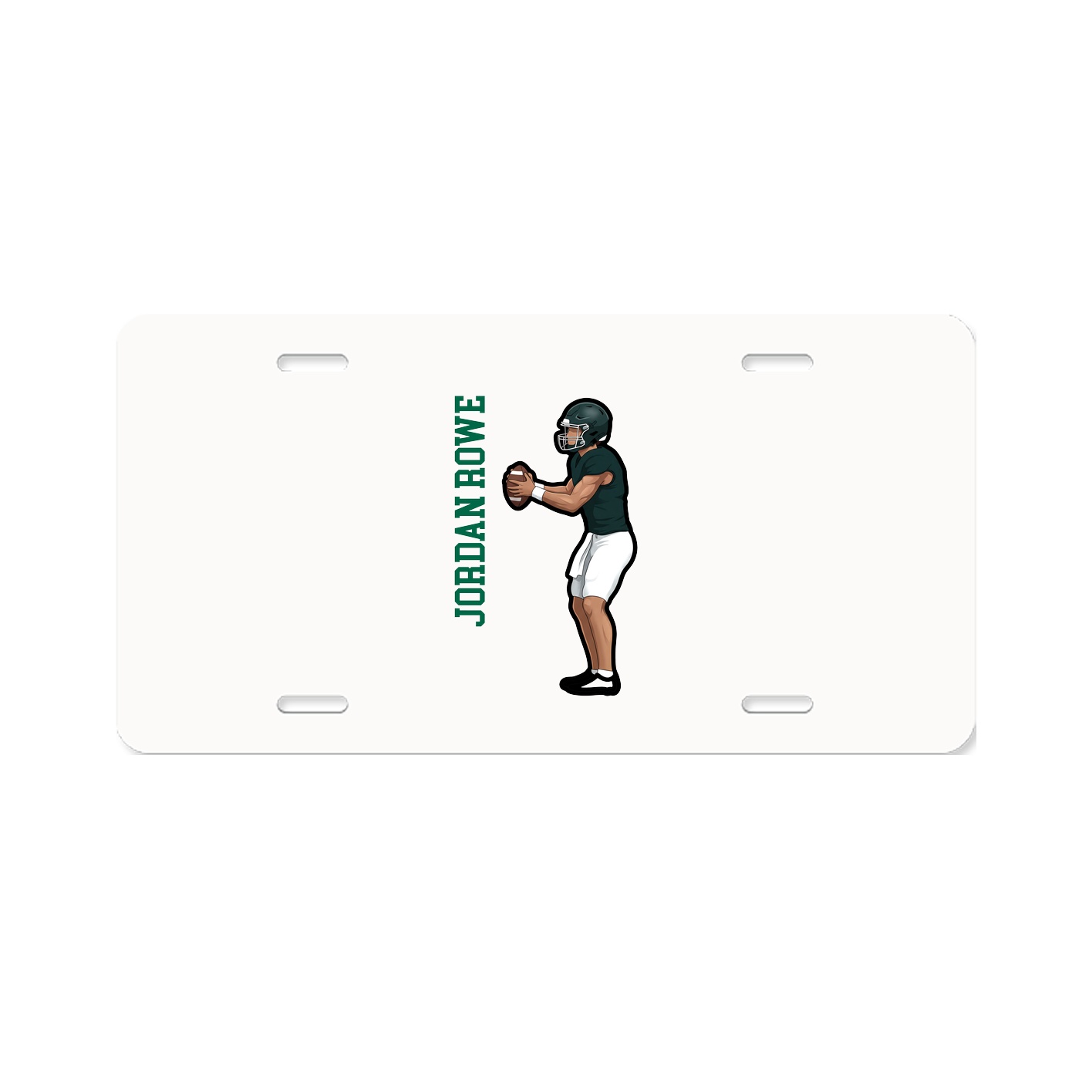 License Plate — Name Vertical in Classic