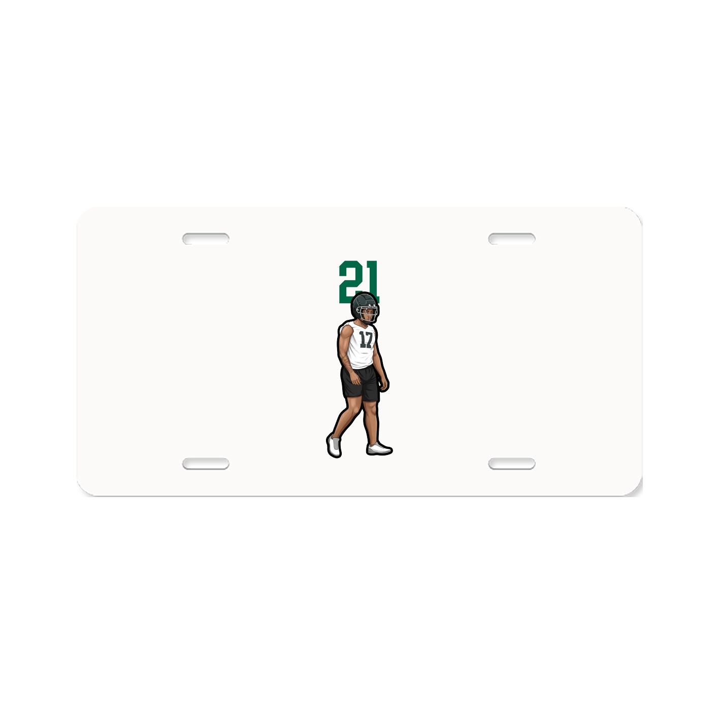 License Plate — Number Top in Classic