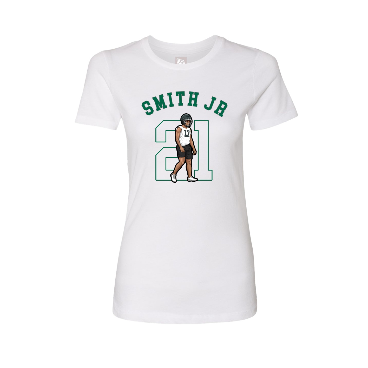 Fitted Women's Tee — Shirsey Arch in White