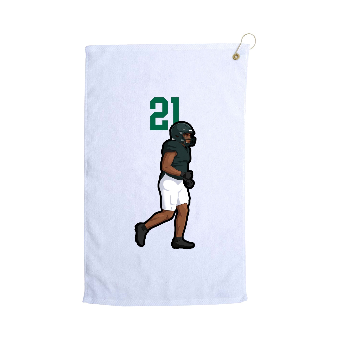 Golf Towel — Number Top in White