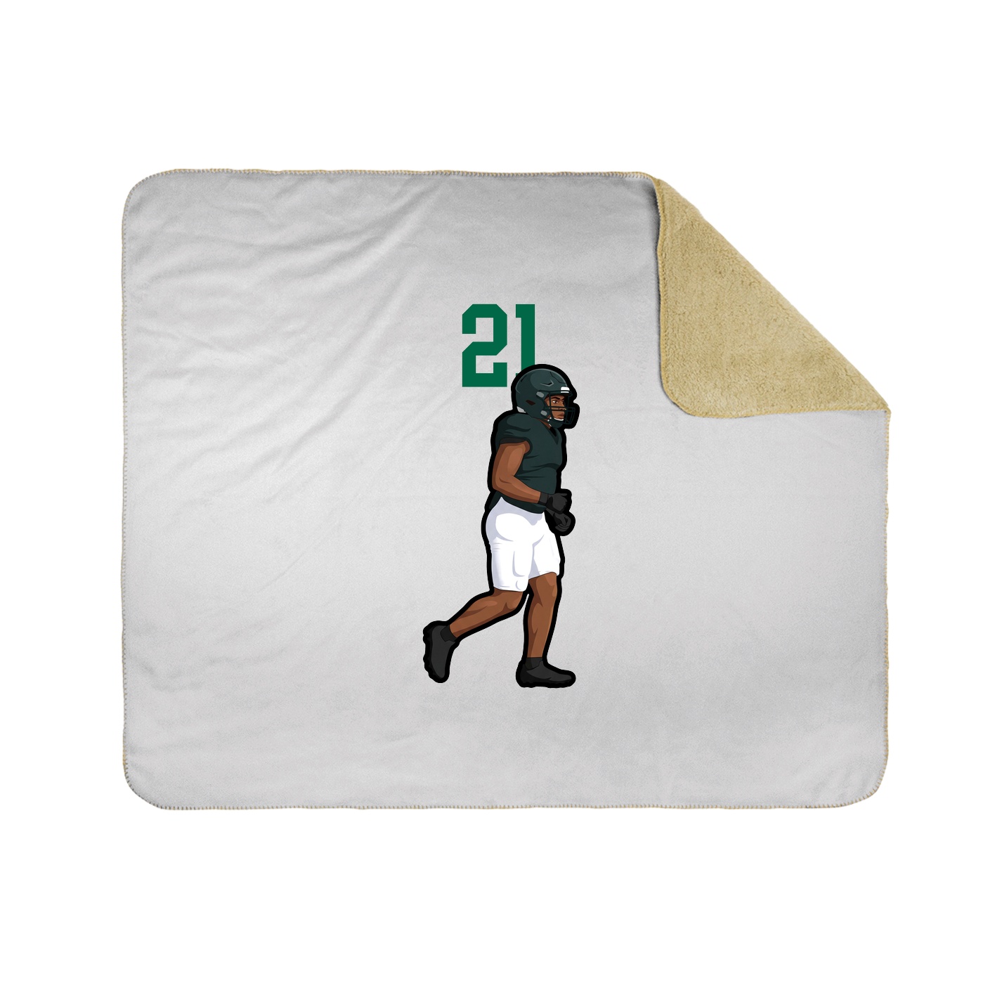 Throw Blanket — Number Top in White
