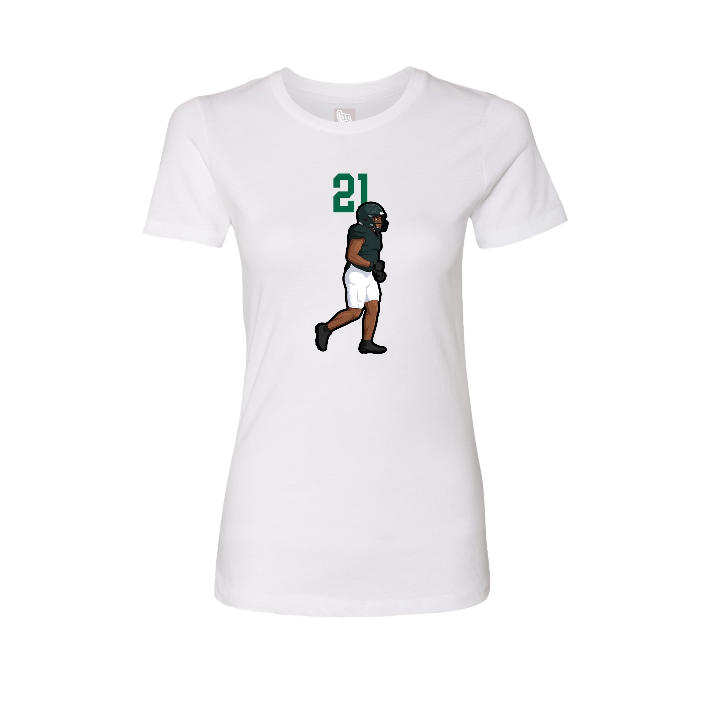 Fitted Women's Tee — Number Top in White