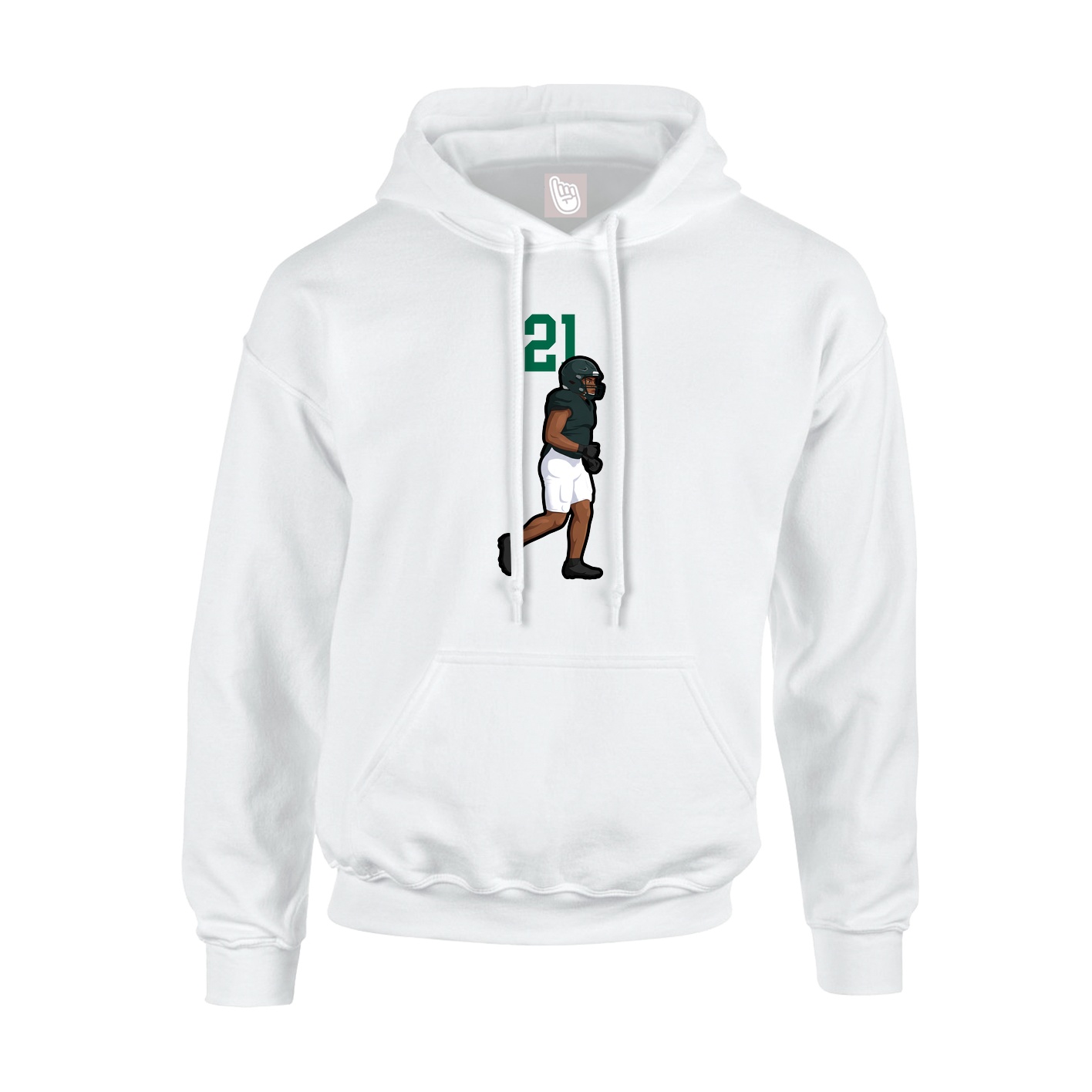 Hoodie — Number Top in White