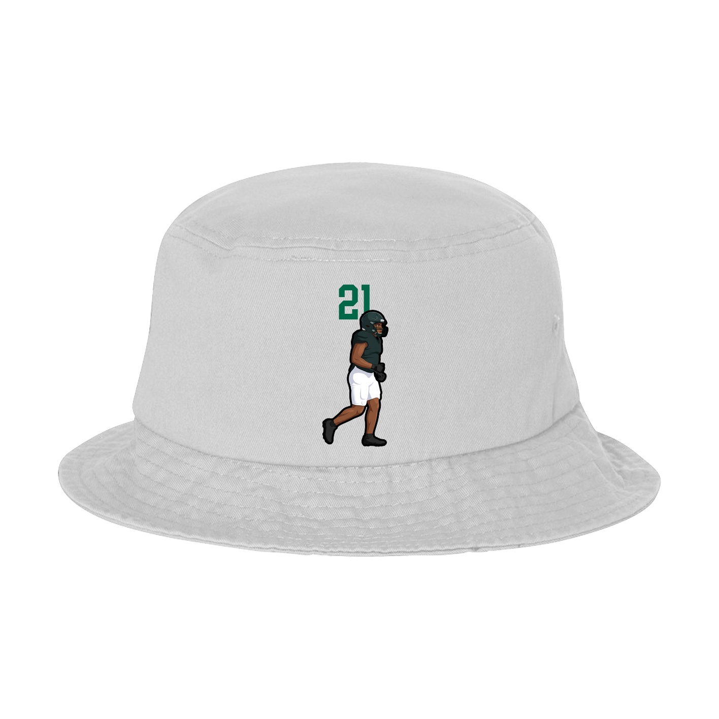 Bucket Cap — Number Top in White