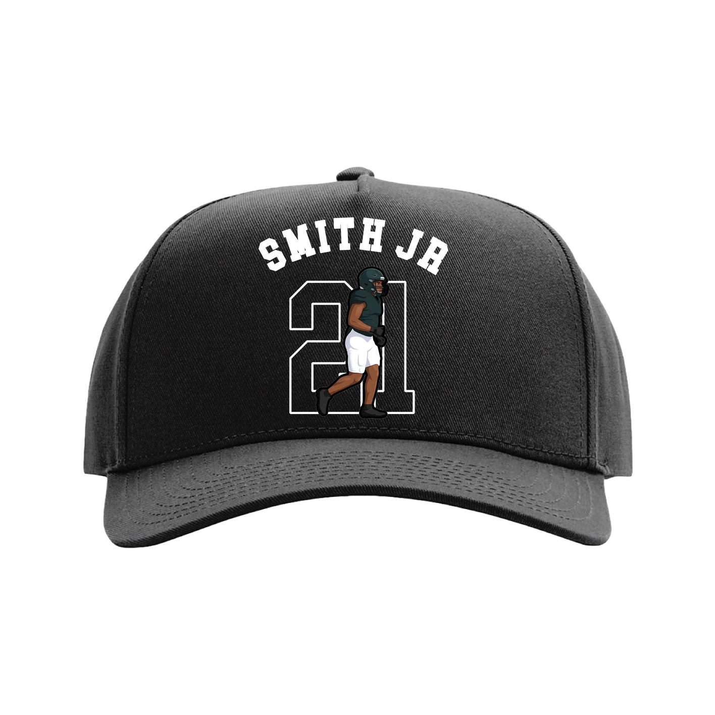 Full Fabric Five-Panel Champ Cap — Shirsey Arch in Black