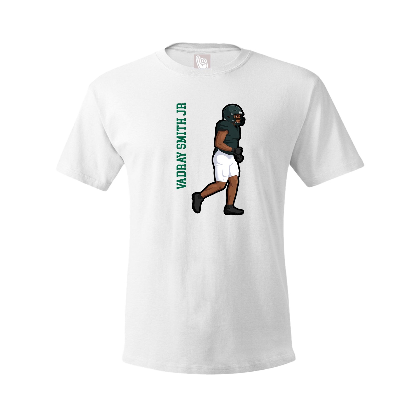Tee — Name Vertical in White
