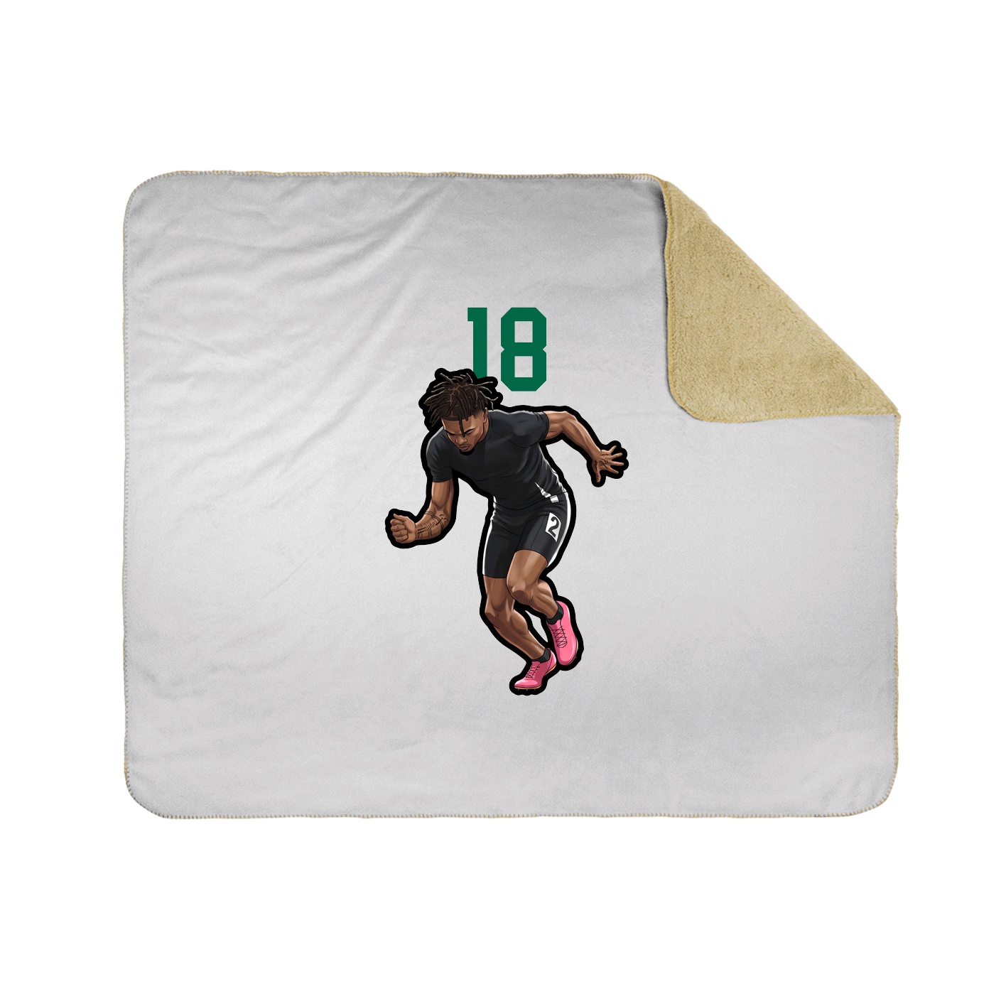 Throw Blanket — Number Top in White