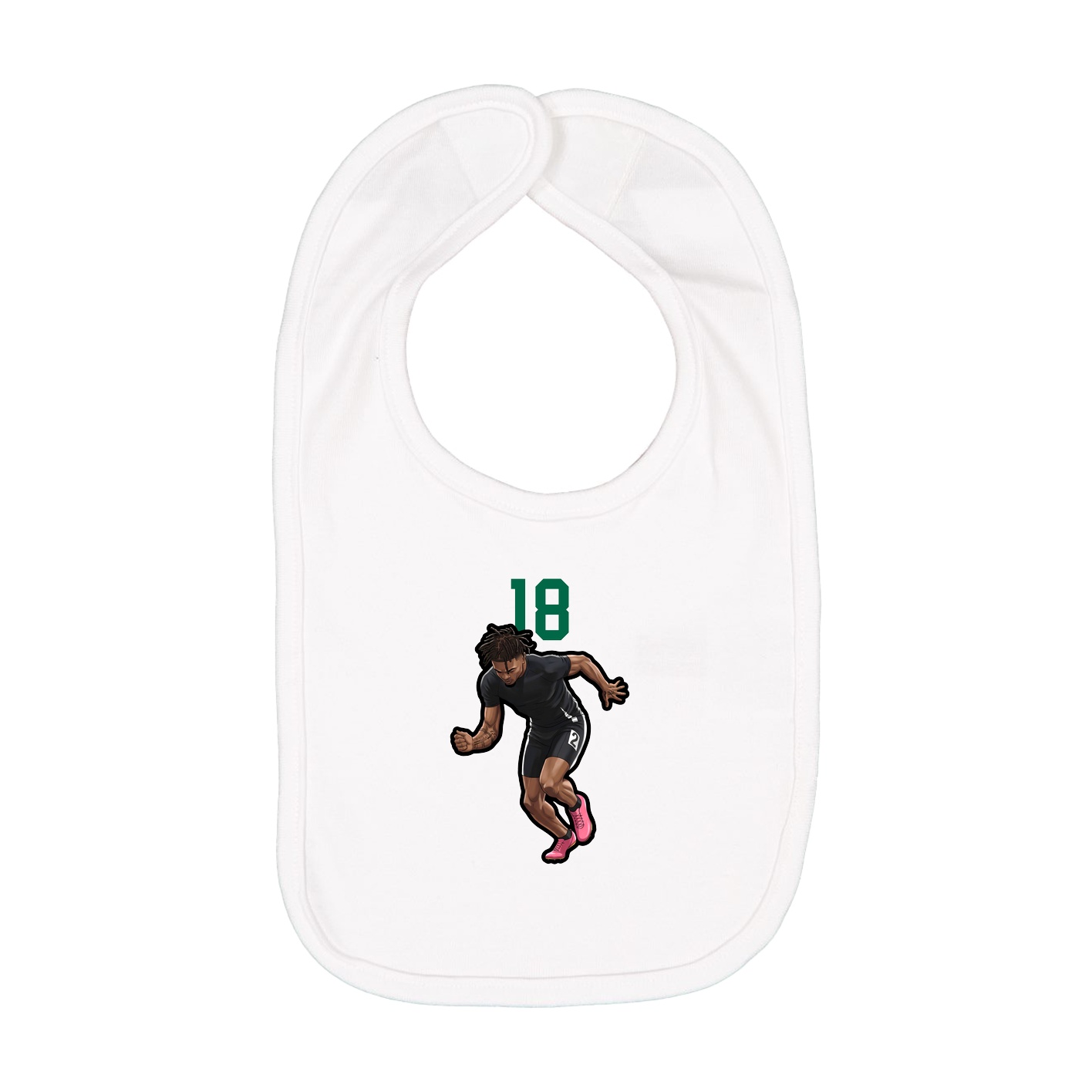Infant Bib — Number Top in White