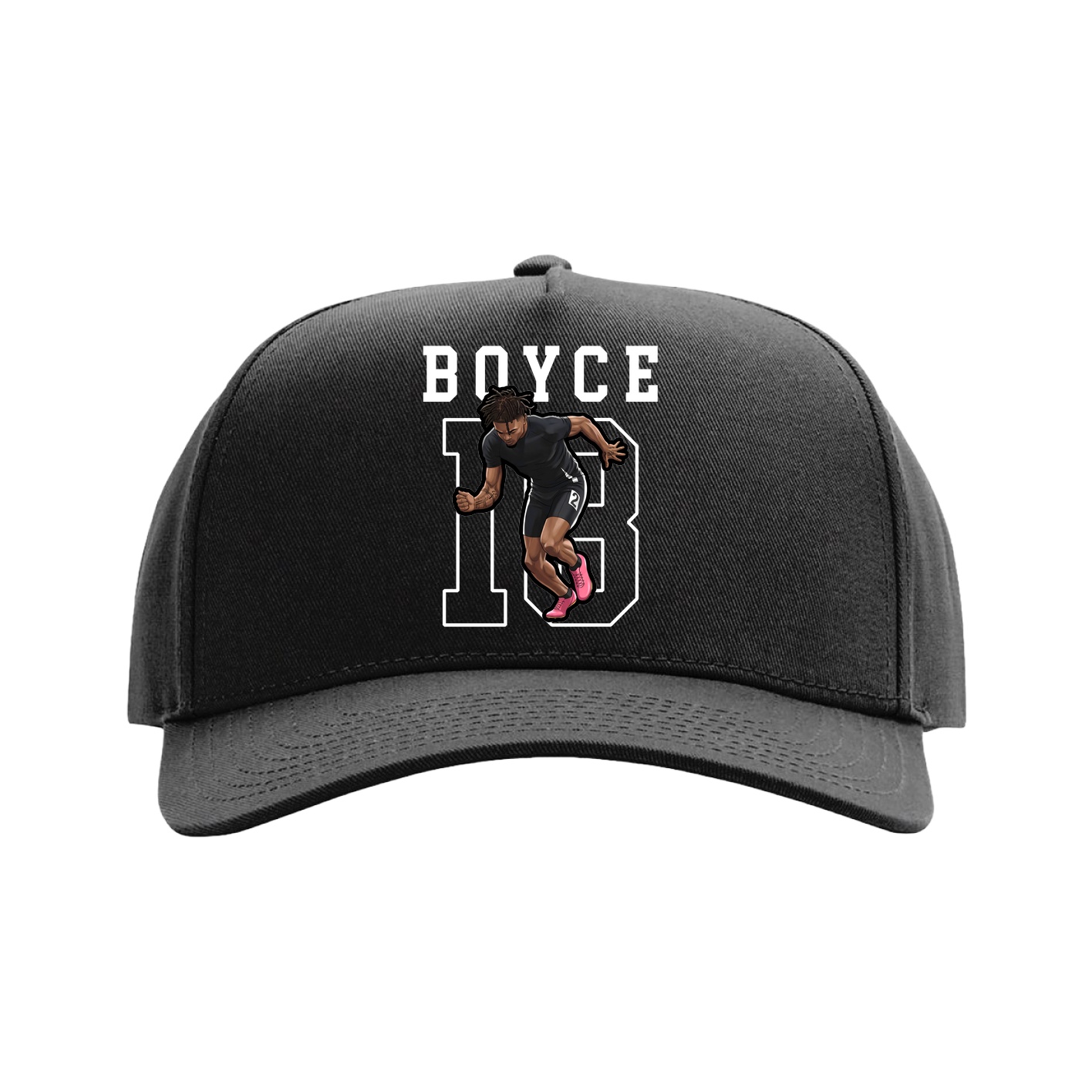 Full Fabric Five-Panel Champ Cap — Shirsey in Black