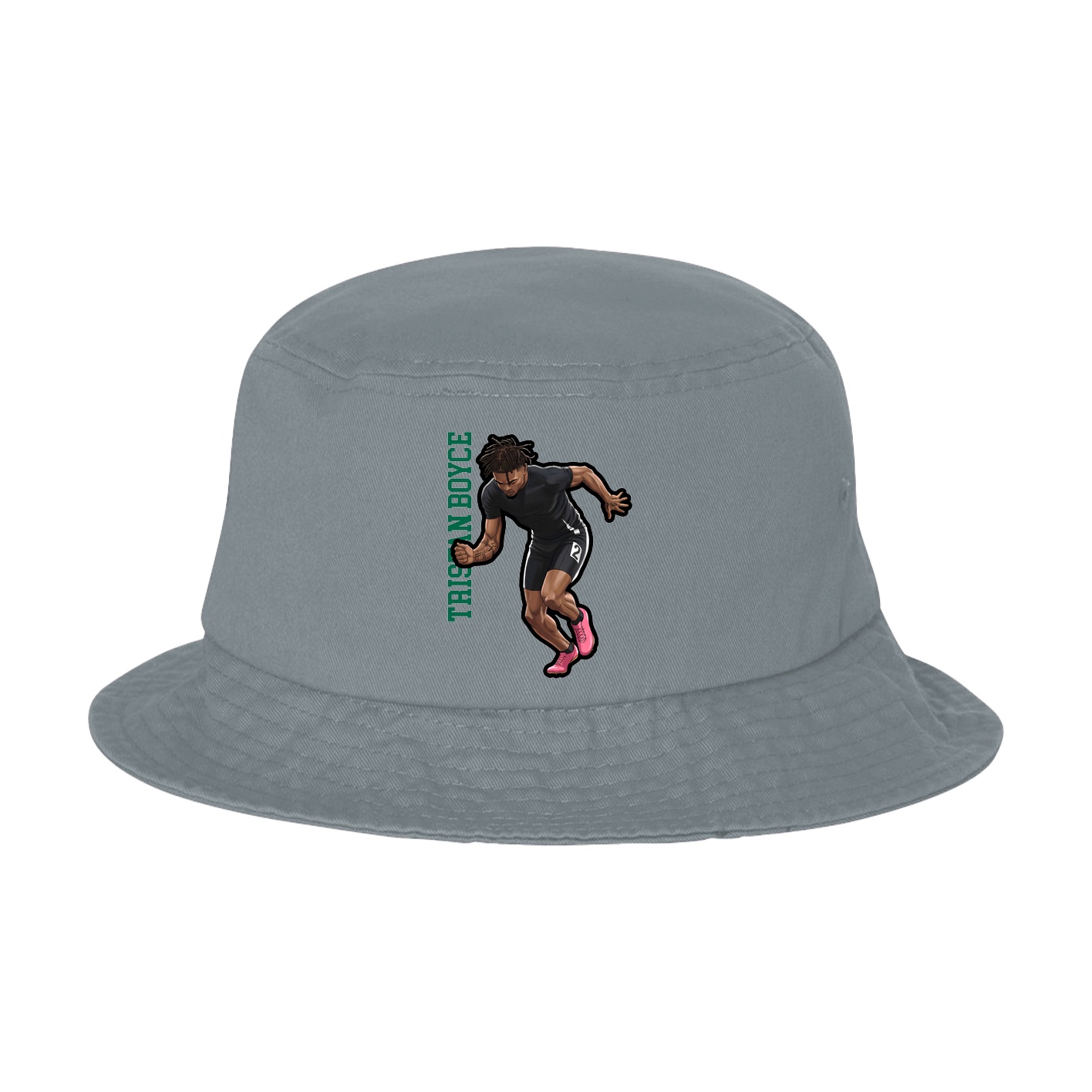 Bucket Cap — Name Vertical in Grey