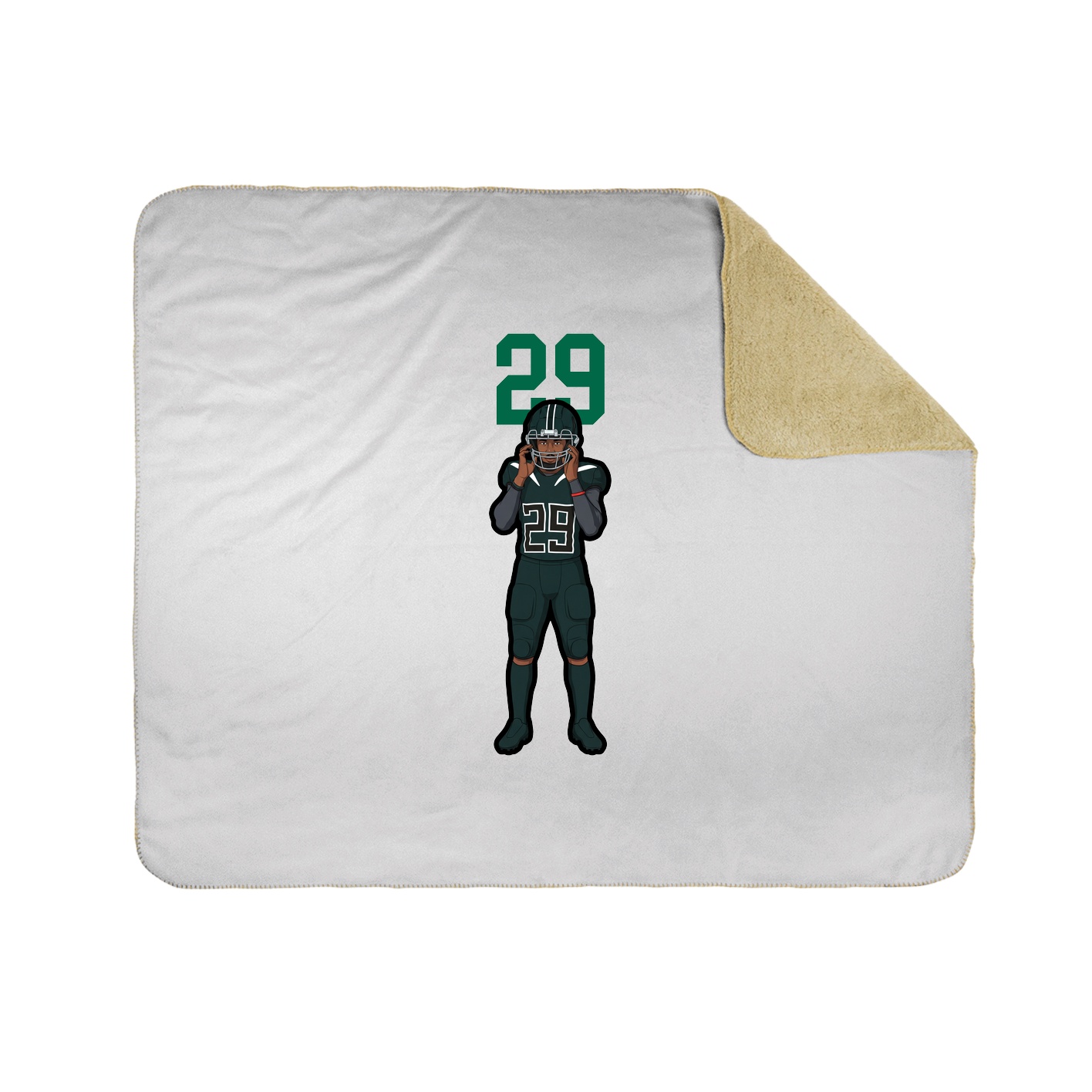 Throw Blanket — Number Top in White