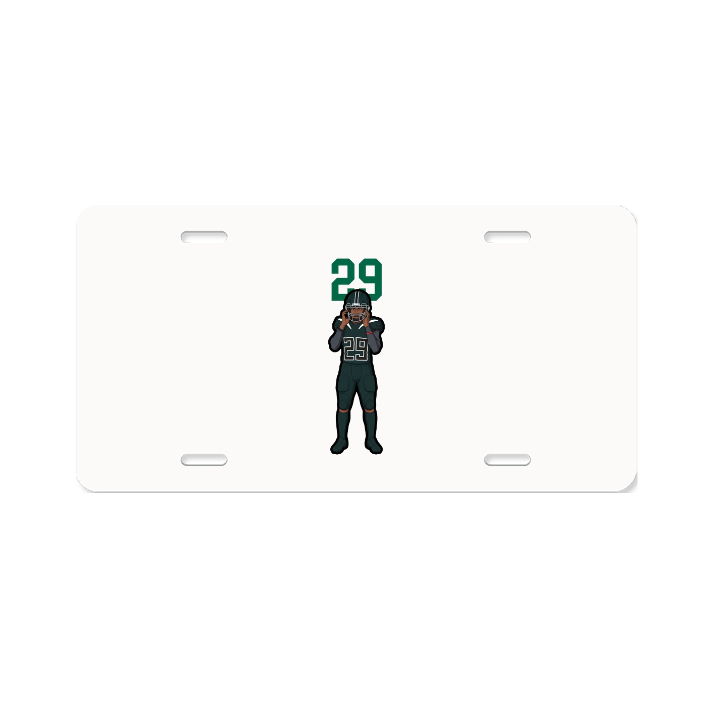 License Plate — Number Top in Classic