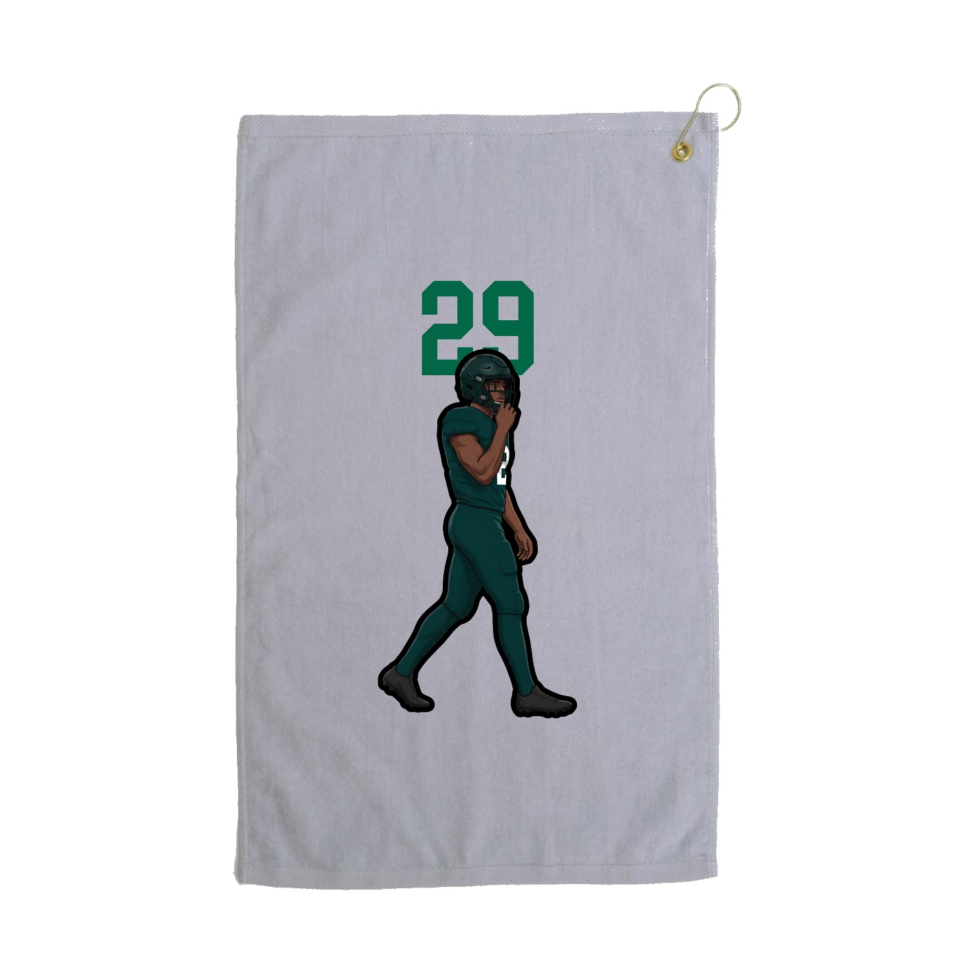 Golf Towel — Number Top in Grey