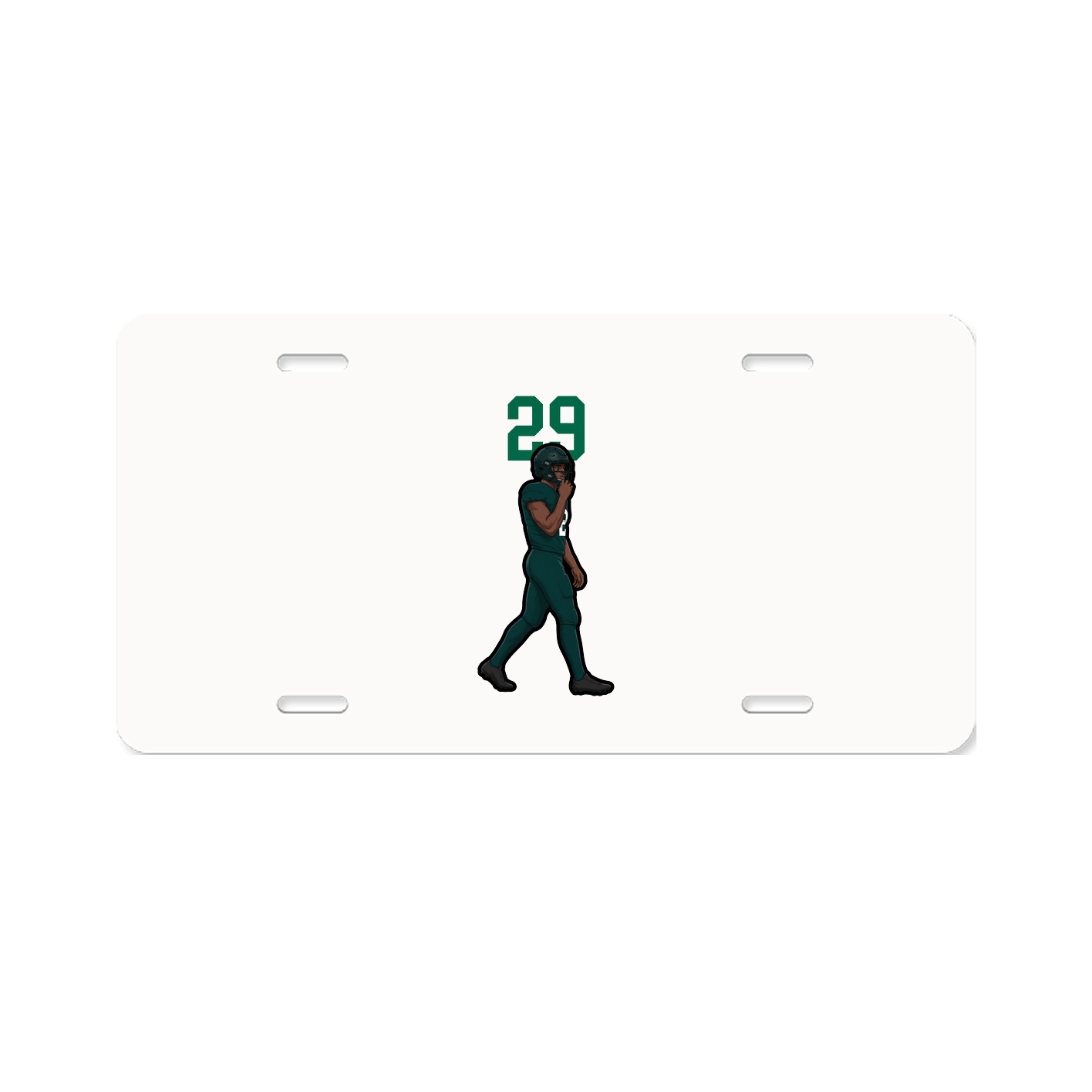 License Plate — Number Top in Classic