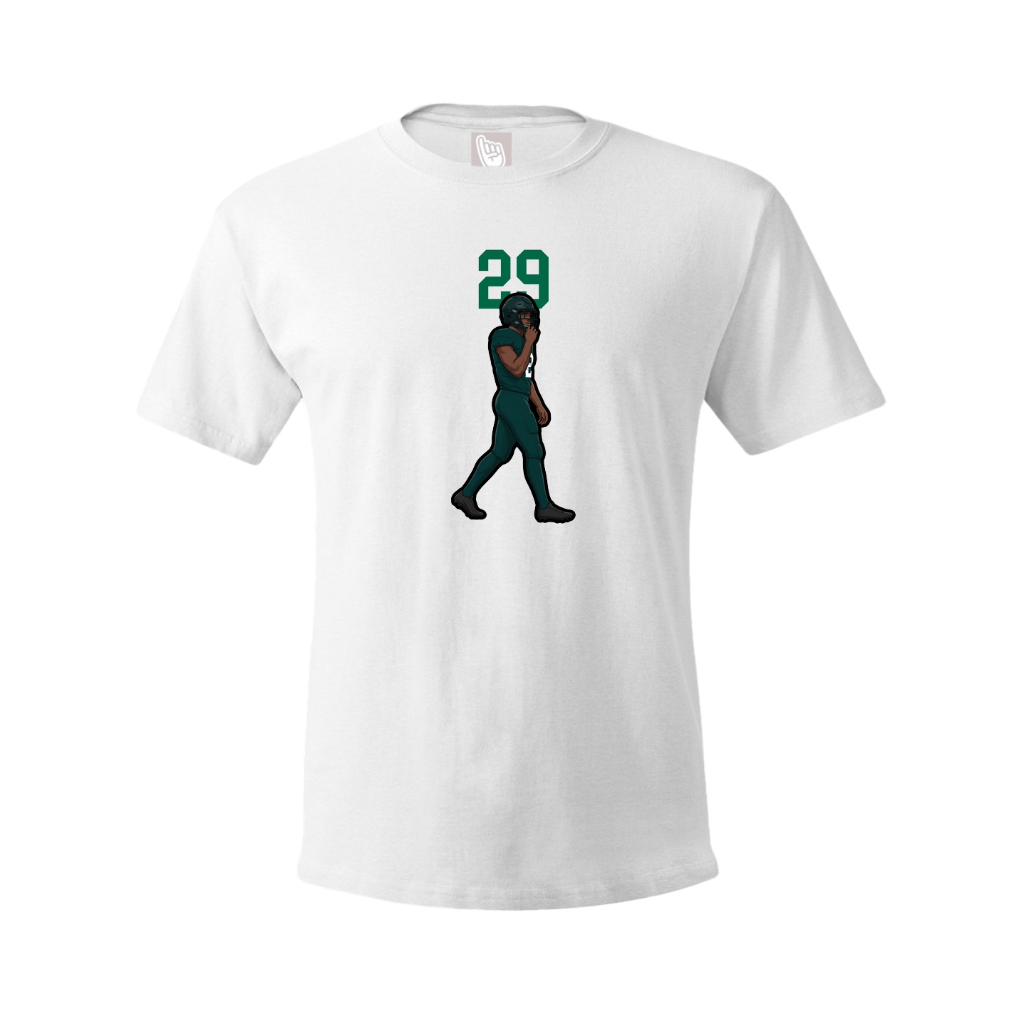 Youth Tee — Number Top in White