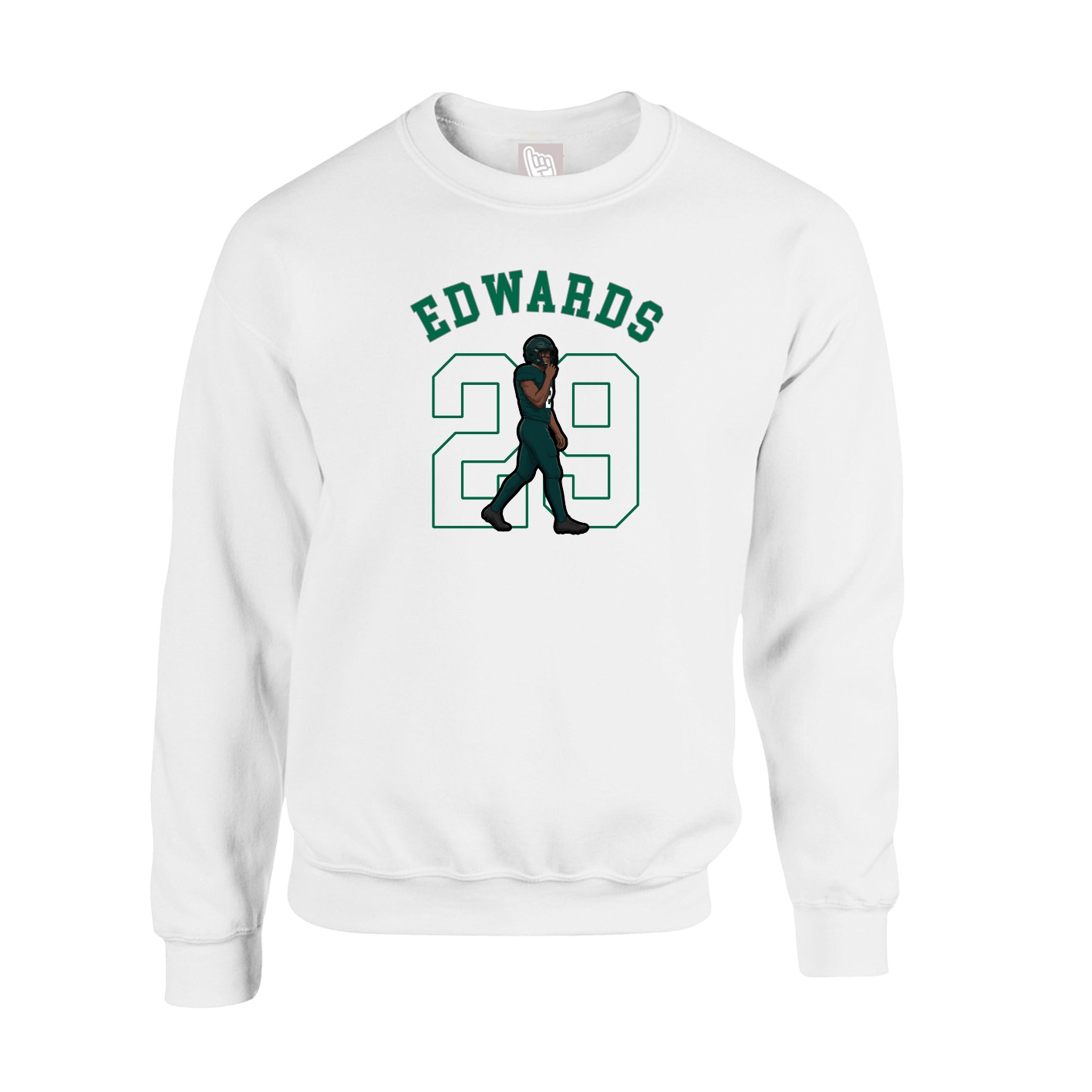 Fleece Crew — Shirsey Arch in White