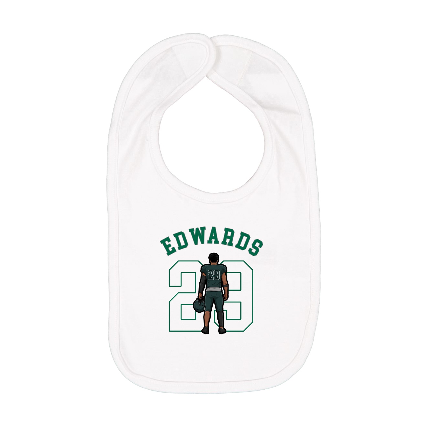 Infant Bib — Shirsey Arch in White