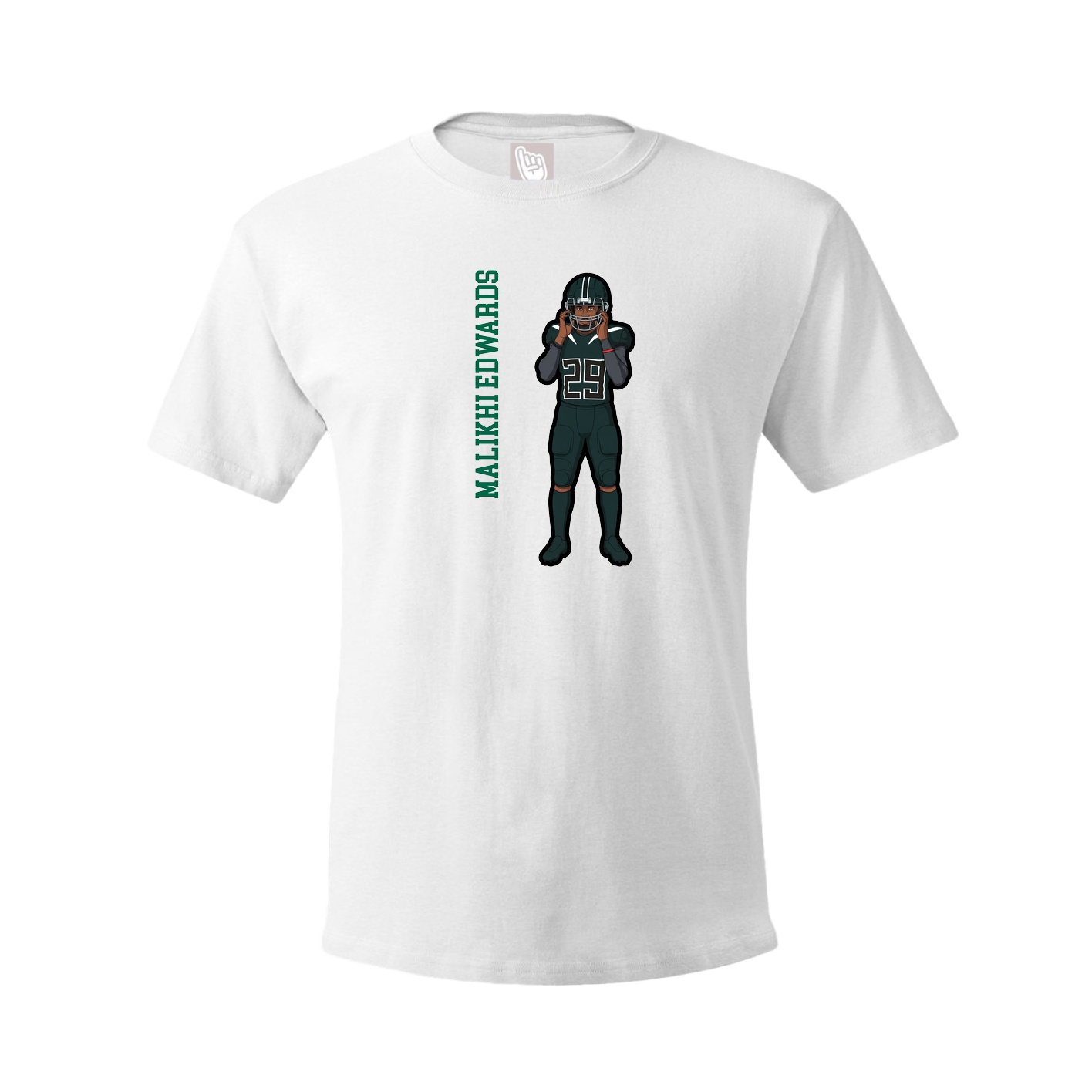Tee — Name Vertical in White
