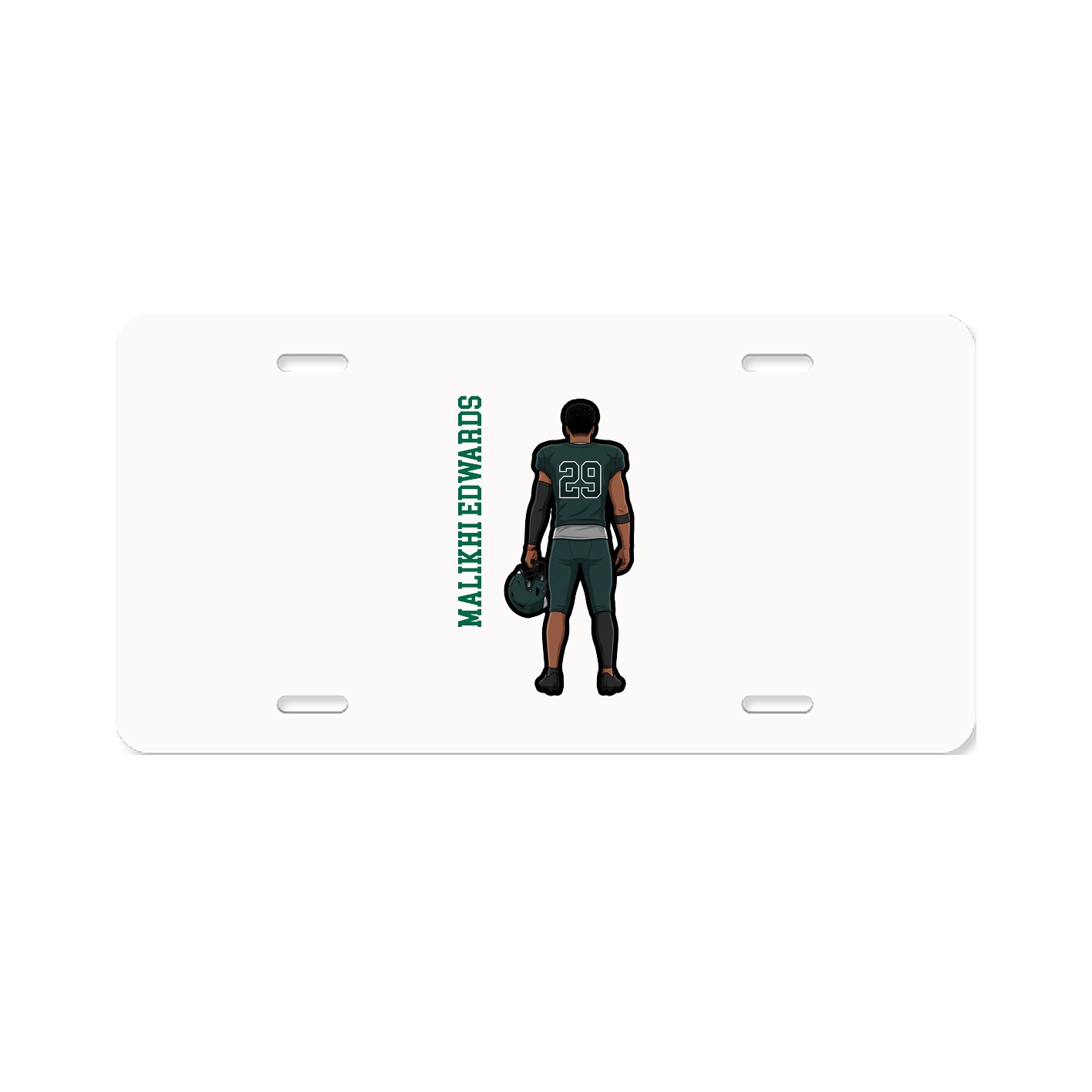 License Plate — Name Vertical in Classic