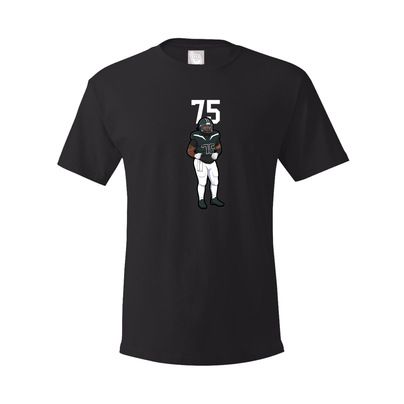 Youth Tee — Number Top in Black