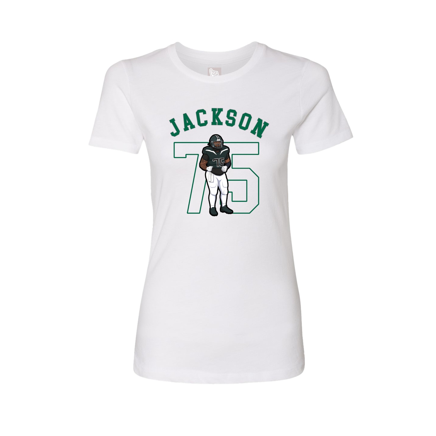 Fitted Women's Tee — Shirsey Arch in White