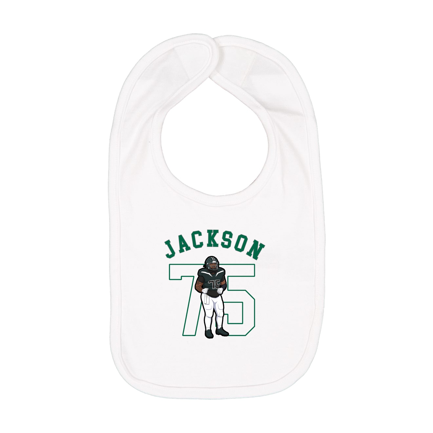 Infant Bib — Shirsey Arch in White
