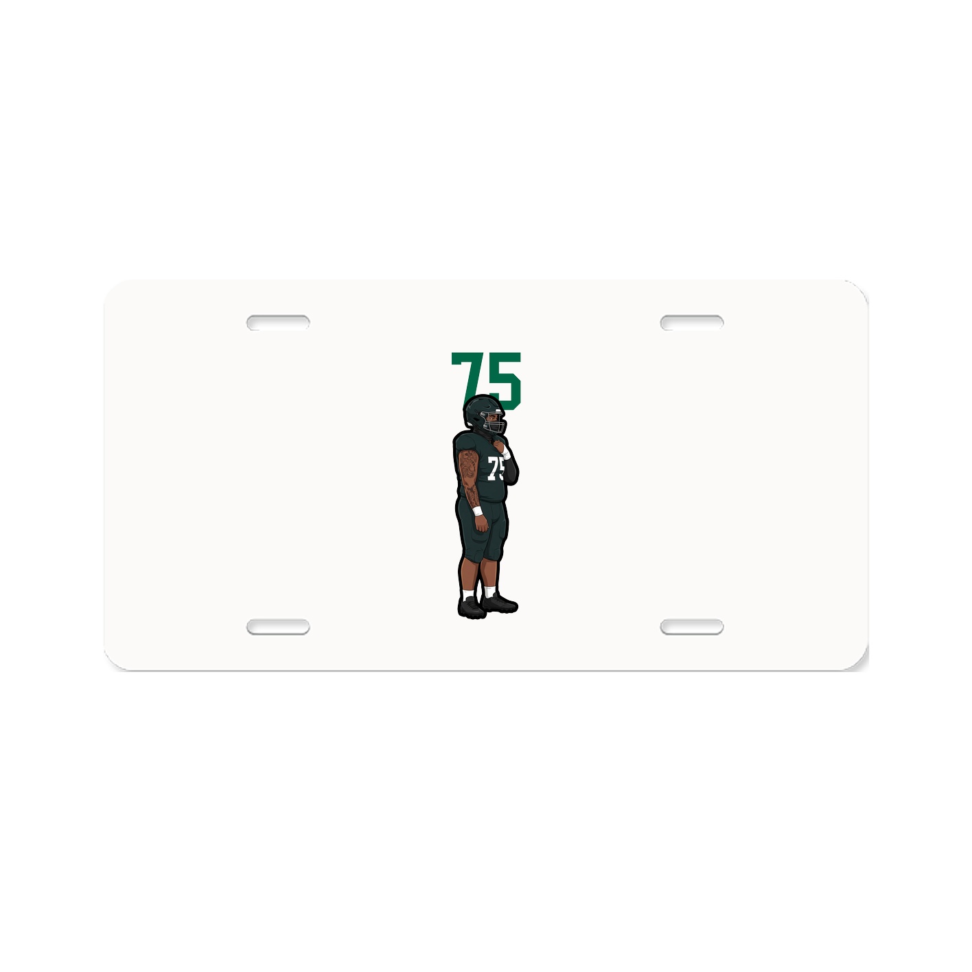 License Plate — Number Top in Classic